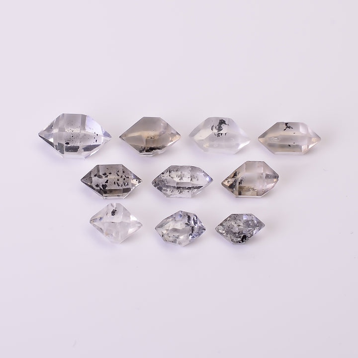 Natural Herkimer Diamond Fancy Shape Cut Stone Loose Gemstone 10 Pcs Lot For Making Jewelry 19 Ct. 7X5 12X7 mm Y-10365