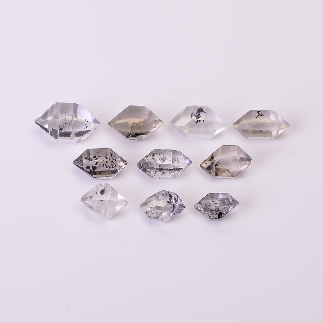 Natural Herkimer Diamond Fancy Shape Cut Stone Loose Gemstone 10 Pcs Lot For Making Jewelry 19 Ct. 7X5 12X7 mm Y-10365