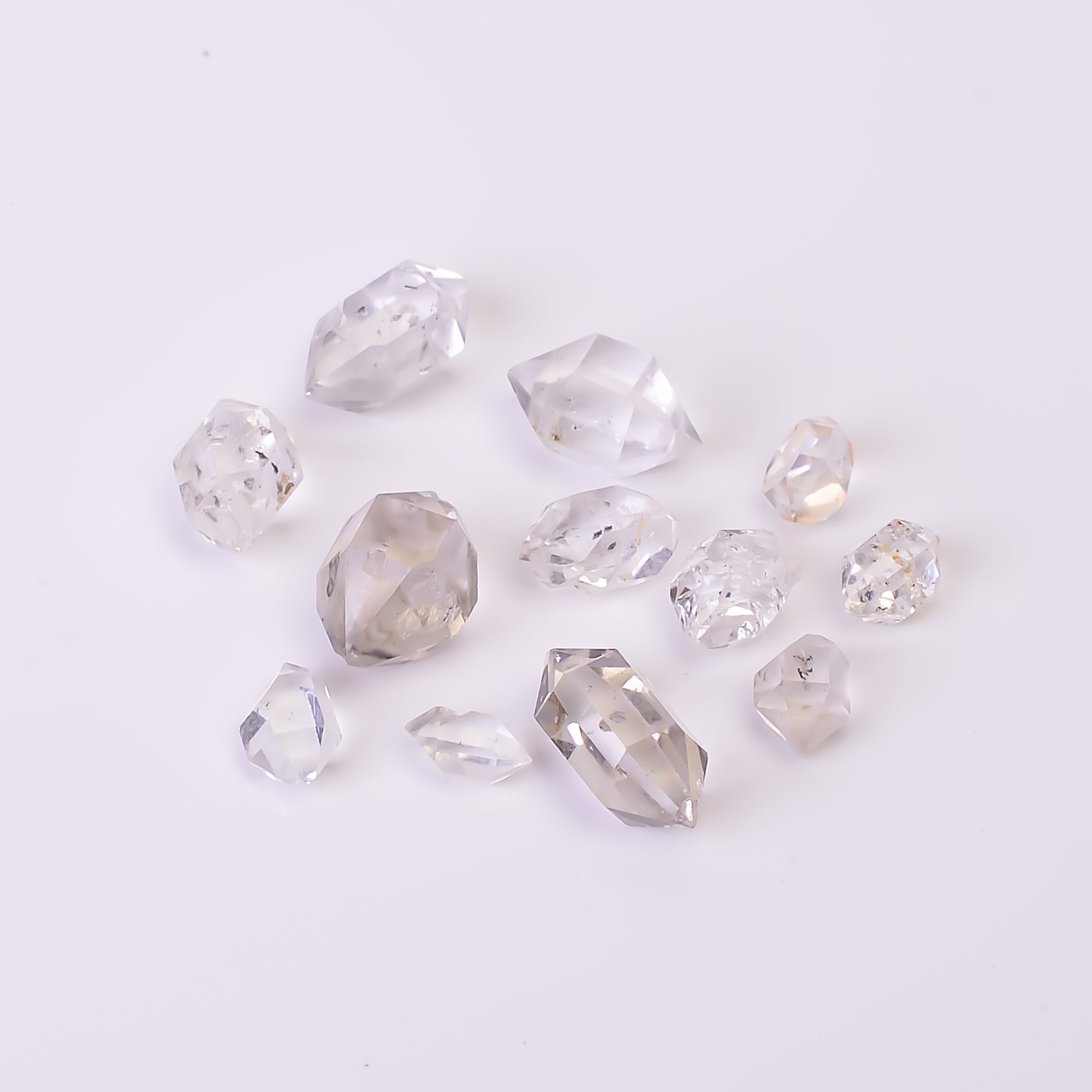 Natural Herkimer Diamond Fancy Shape Cut Stone Loose Gemstone 12 Pcs Lot For Making Jewelry 20 Ct. 7X4 12X5 mm Y-10366