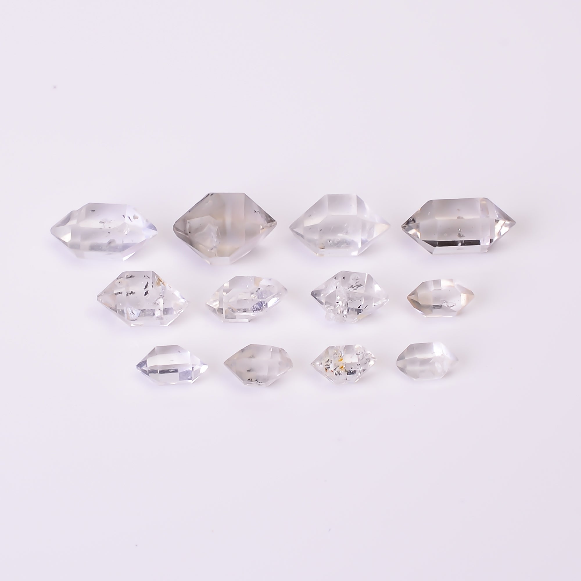 Natural Herkimer Diamond Fancy Shape Cut Stone Loose Gemstone 12 Pcs Lot For Making Jewelry 20 Ct. 7X4 12X5 mm Y-10366