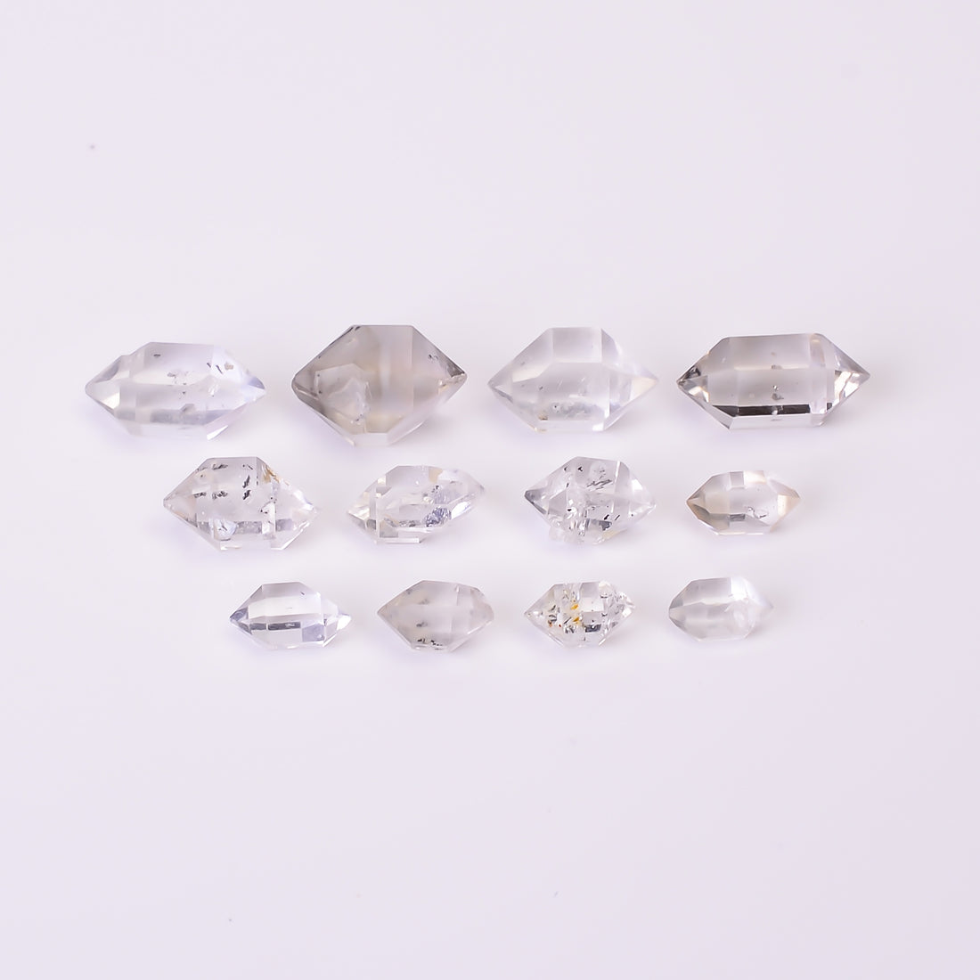 Natural Herkimer Diamond Fancy Shape Cut Stone Loose Gemstone 12 Pcs Lot For Making Jewelry 20 Ct. 7X4 12X5 mm Y-10366