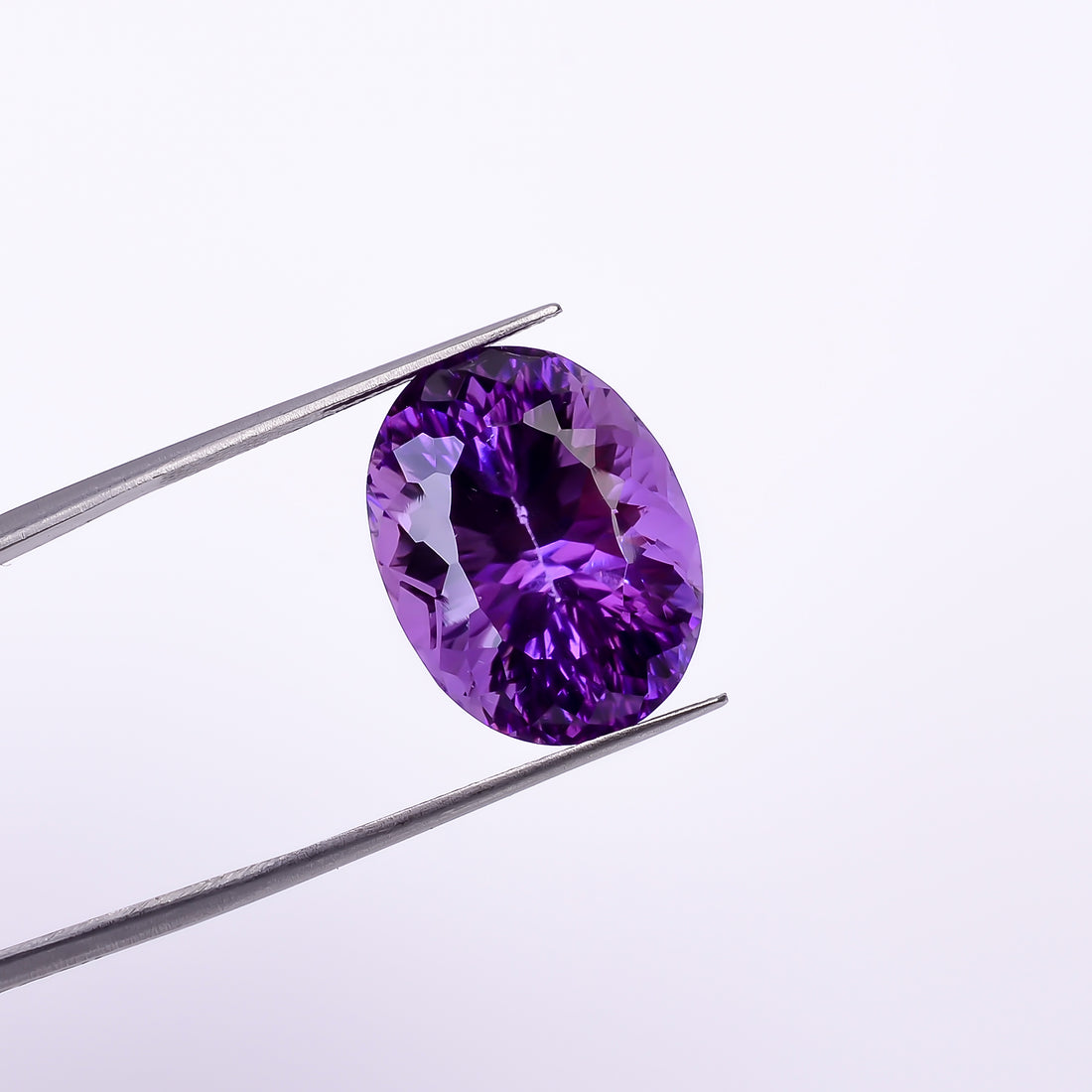 Natural Amethyst Oval Shape Cut Stone Loose Gemstone For Making Jewelry 22.5 Ct. 19X14X14 mm Y-10377