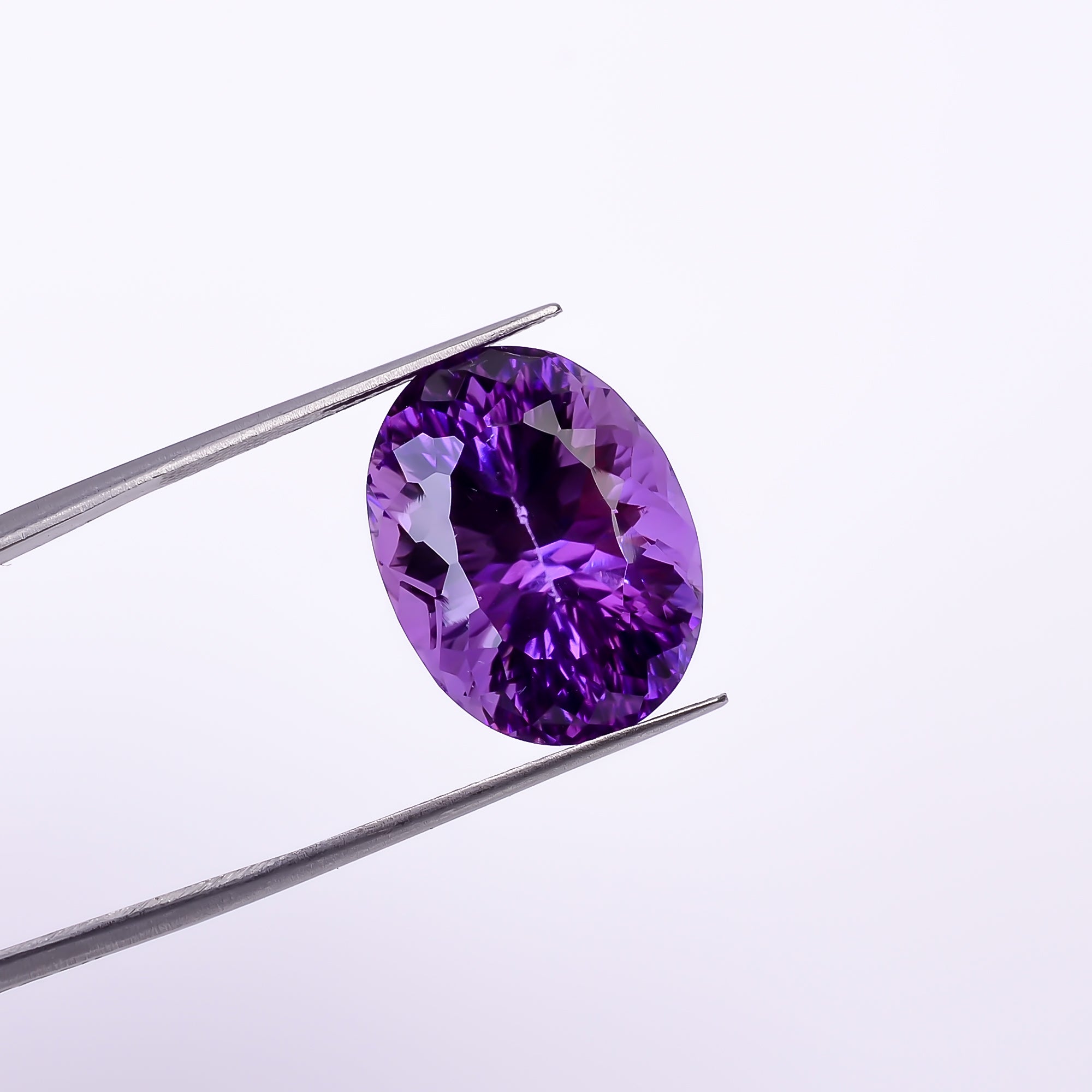 Natural Amethyst Oval Shape Cut Stone Loose Gemstone For Making Jewelry 22.5 Ct. 19X14X14 mm Y-10377