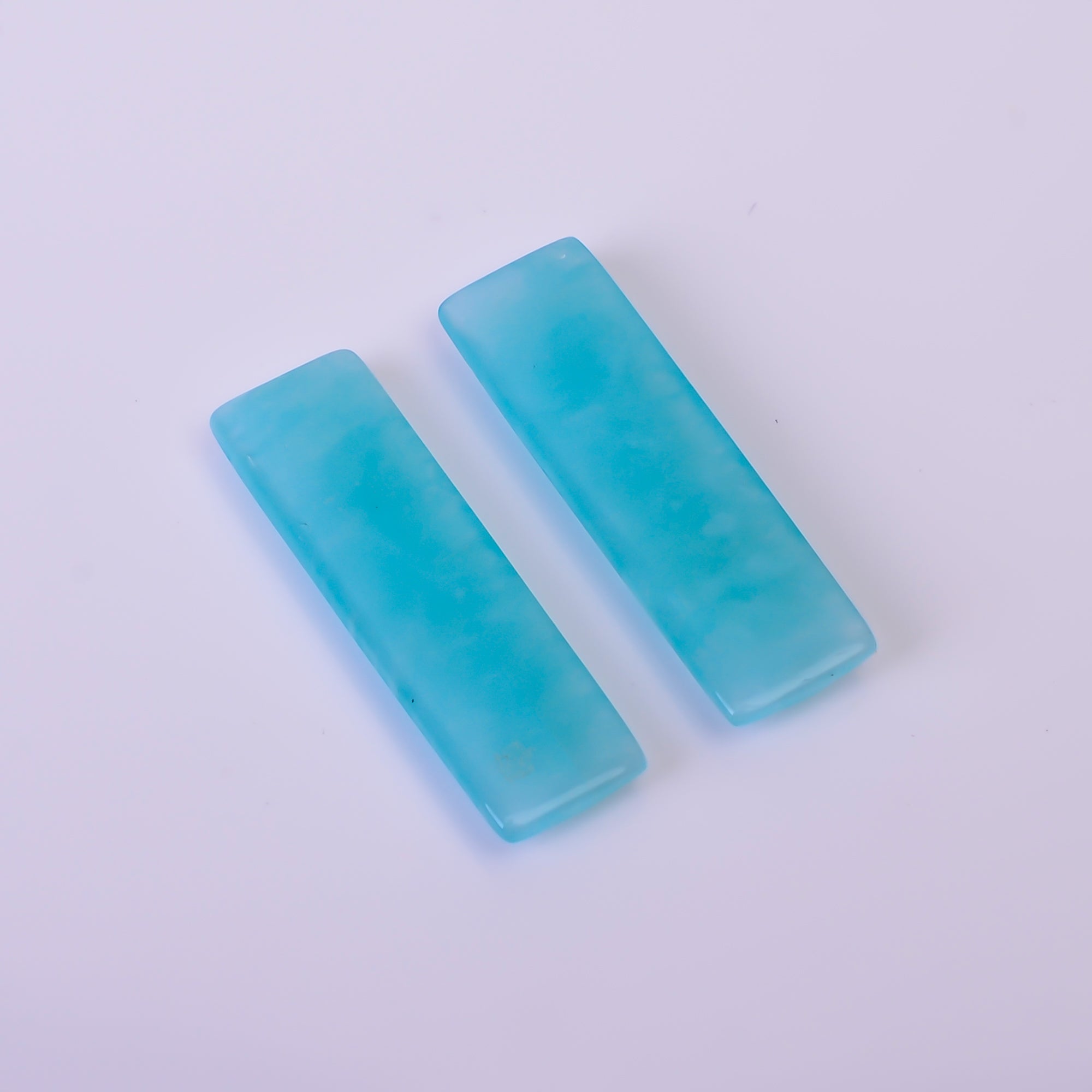 Natural Amazonite Radiant Shape Faceted Loose Gemstone Pair For Making Earrings 6 Ct. 21X6X2 mm Y-10382