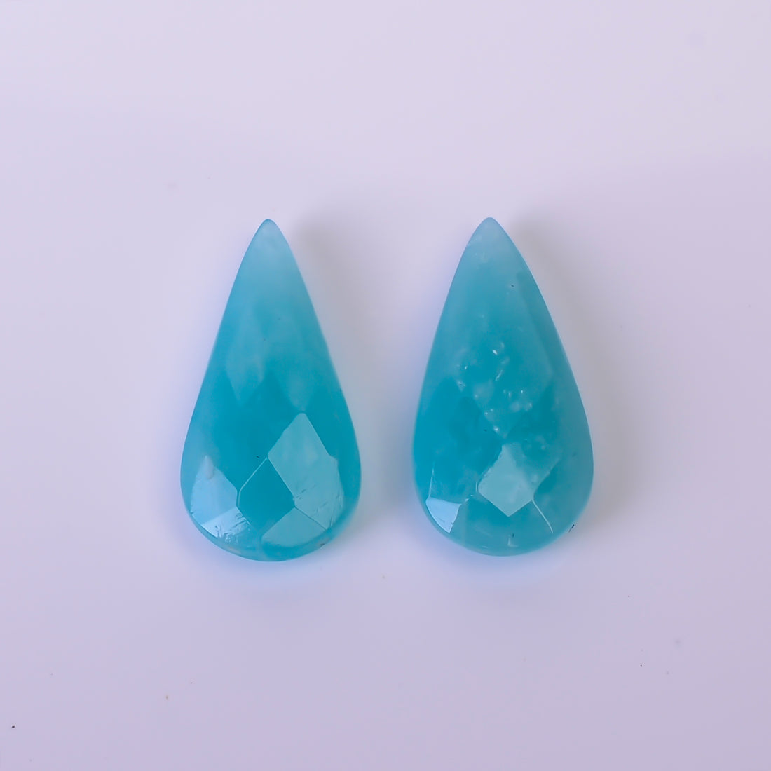 Natural Amazonite Pear Shape Faceted Loose Gemstone Pair For Making Earrings 9 Ct. 18X8X4 mm Y-10384