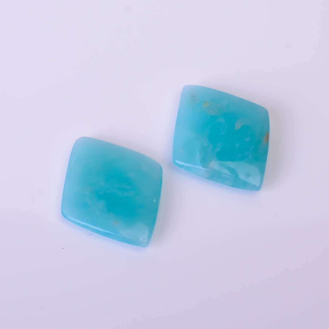 Natural Amazonite Flat Diamond Shape Faceted Loose Gemstone Pair For Making Earrings 14 Ct. 21X17X4 mm Y-10385