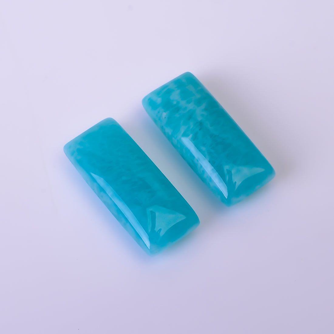 Natural Amazonite Radiant Shape Faceted Loose Gemstone Pair For Making Earrings 19.5 Ct. 20X8X6 mm Y-10387