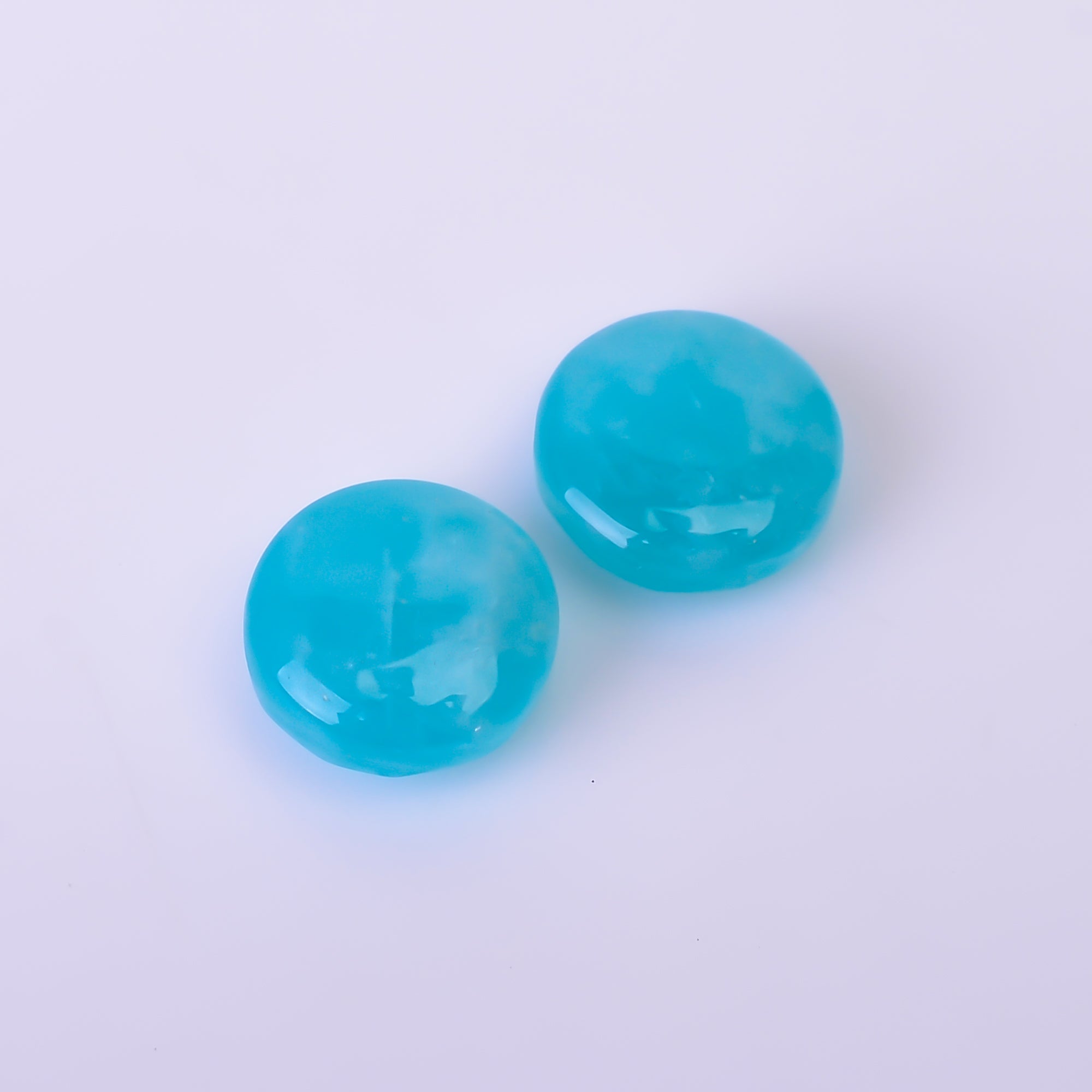 Natural Amazonite Round Shape Faceted Loose Gemstone Pair For Making Earrings 3.5 Ct. 7X7X4 mm Y-10388