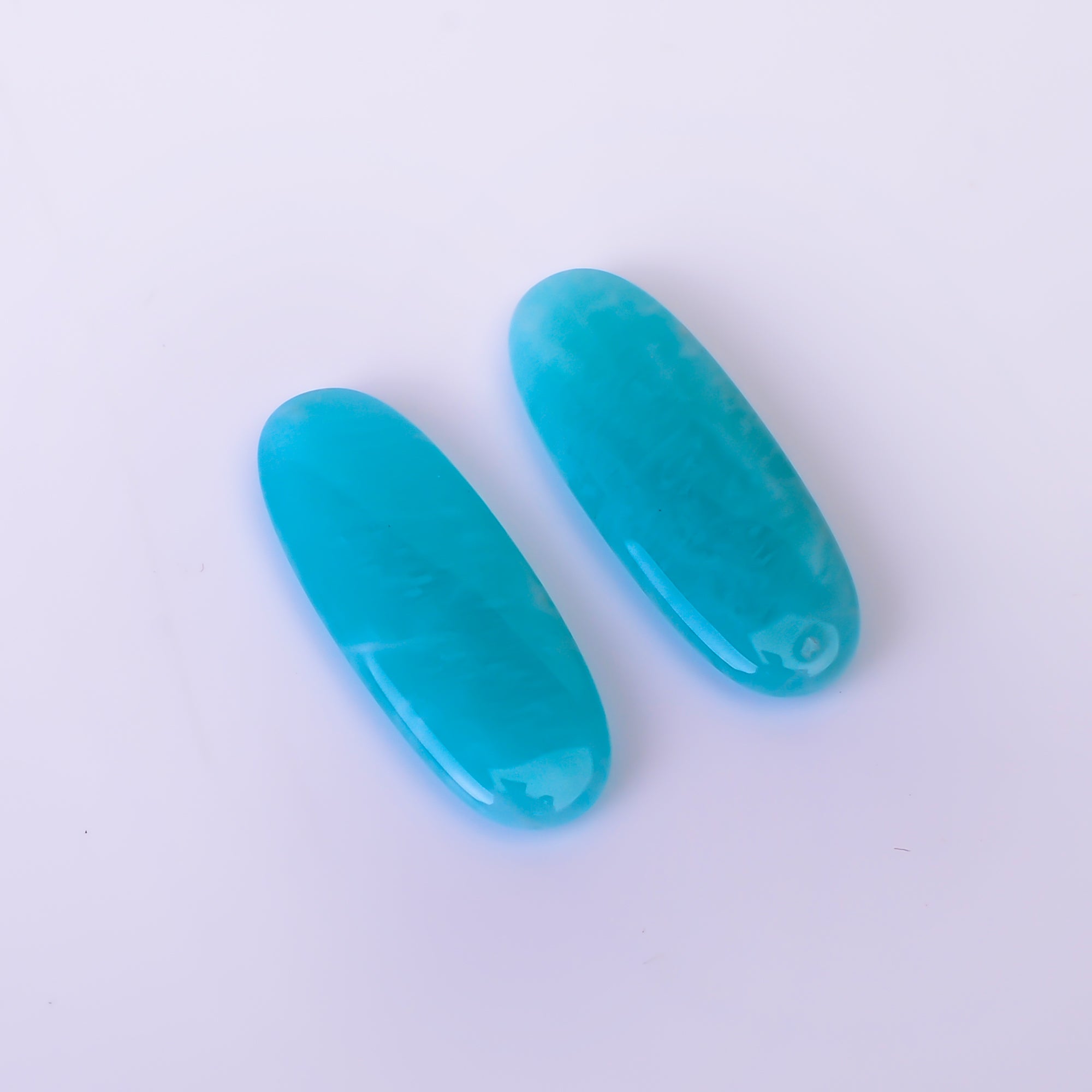 Natural Amazonite Oval Shape Faceted Loose Gemstone Pair For Making Earrings 11.5 Ct. 24X9X3 mm Y-10390