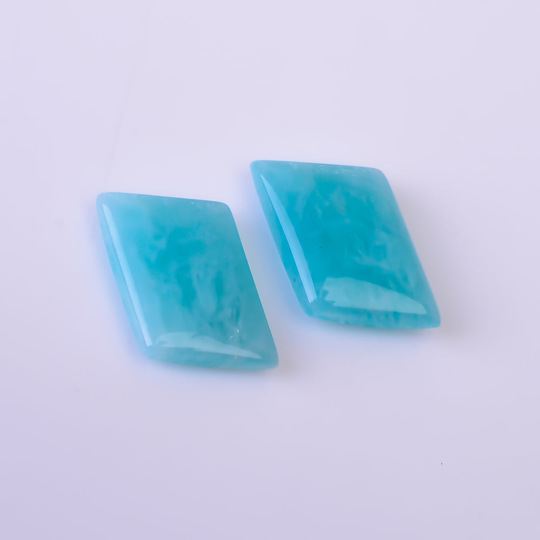 Natural Amazonite Fancy Shape Faceted Loose Gemstone Pair For Making Earrings 8 Ct. 17X9X4 mm Y-10392