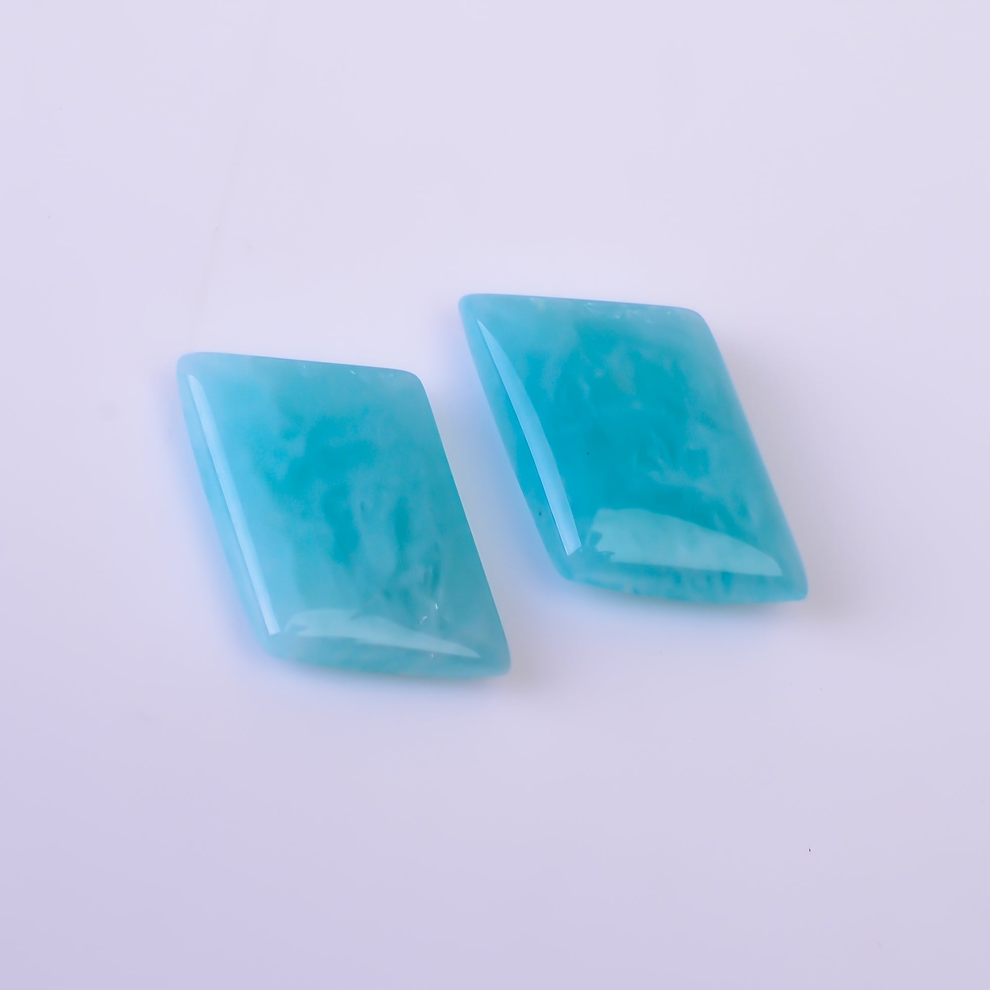 Natural Amazonite Fancy Shape Faceted Loose Gemstone Pair For Making Earrings 8 Ct. 17X9X4 mm Y-10392