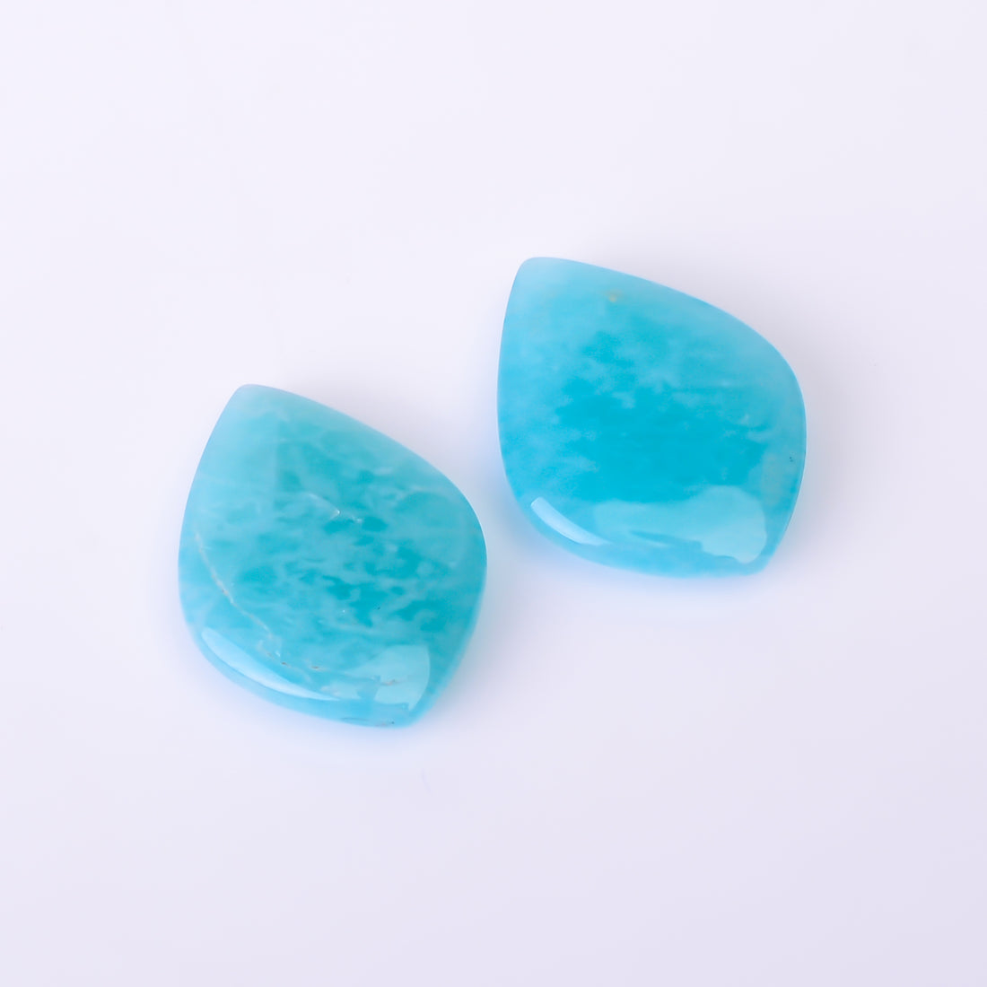 Natural Amazonite Shield Shape Faceted Loose Gemstone Pair For Making Earrings 12.5 Ct. 19X14X4 mm Y-10395