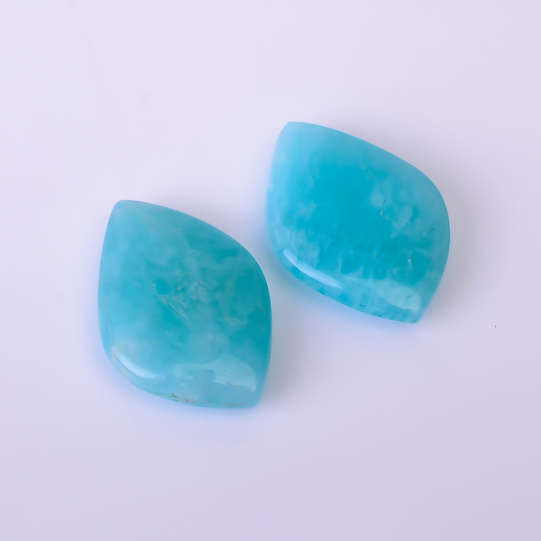 Natural Amazonite Fancy Shape Faceted Loose Gemstone Pair For Making Earrings 13 Ct. 19X13X4 mm Y-10400
