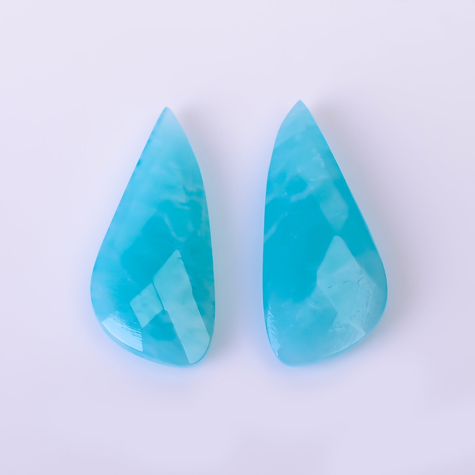 Natural Amazonite Fancy Shape Faceted Loose Gemstone Pair For Making Earrings 8 Ct. 18X8X3 mm Y-10402