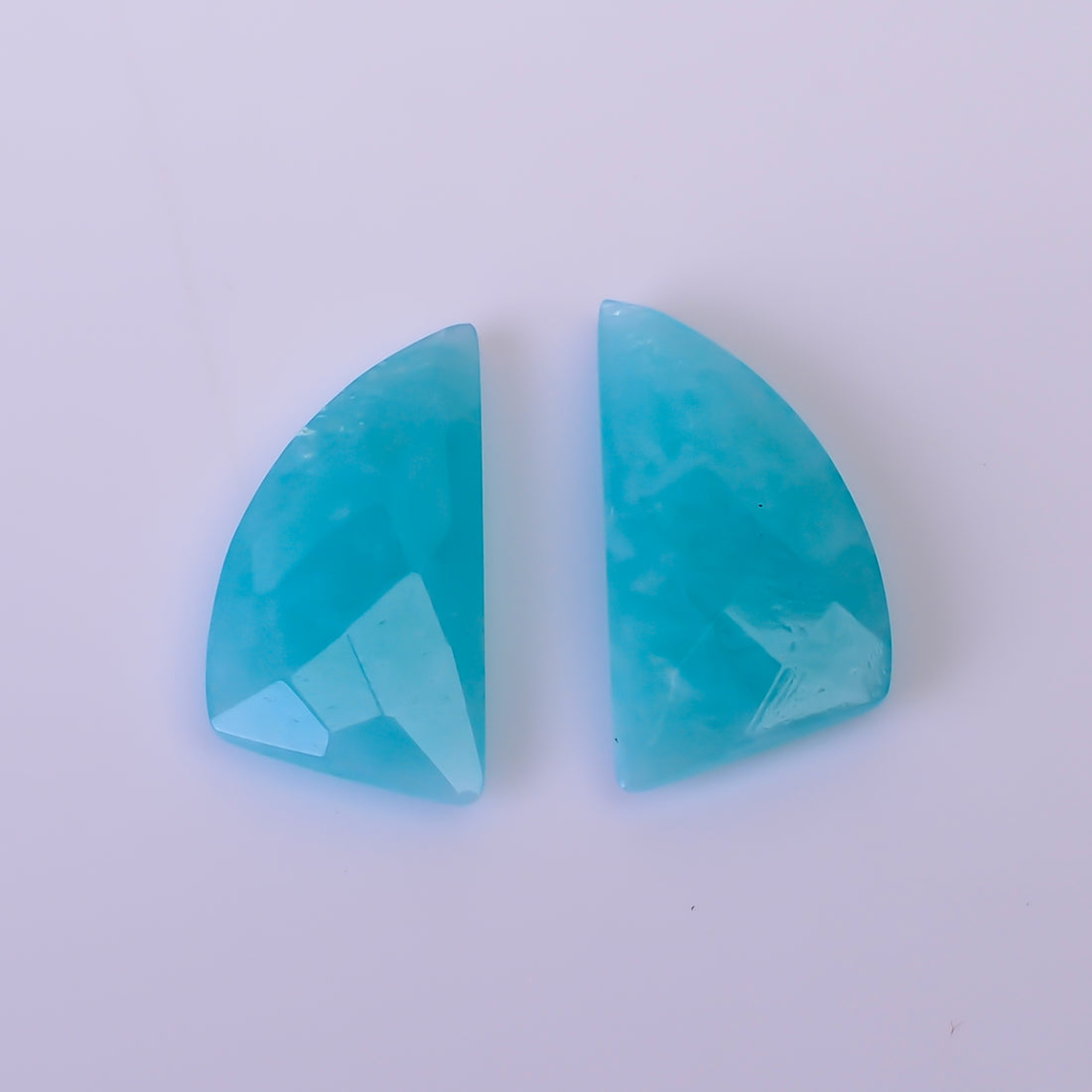 Natural Amazonite Fancy Shape Faceted Loose Gemstone Pair For Making Earrings 8 Ct. 17X10X3 mm Y-10404