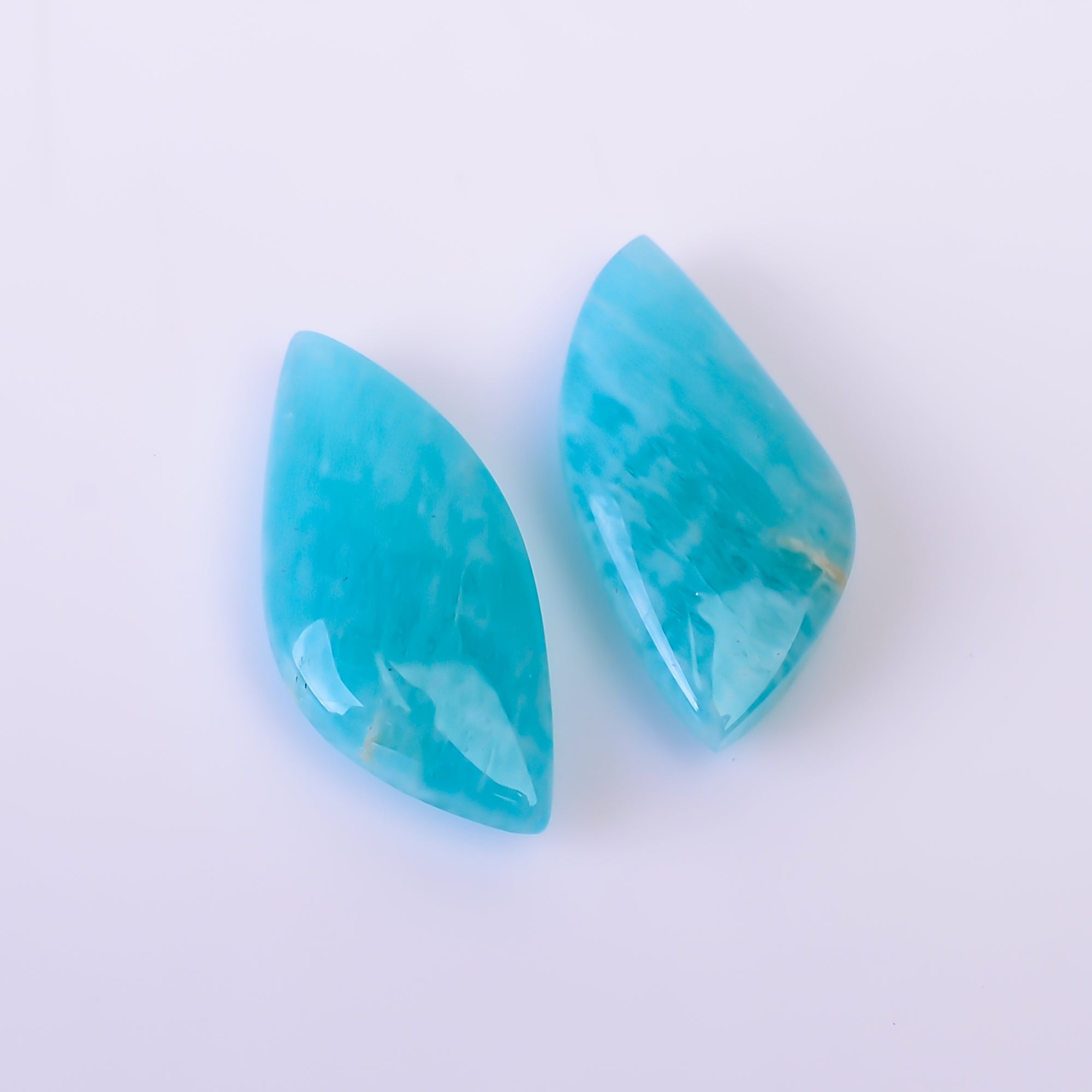 Natural Amazonite Fancy Shape Faceted Loose Gemstone Pair For Making Earrings 7.5 Ct. 17X8X4 mm Y-10406