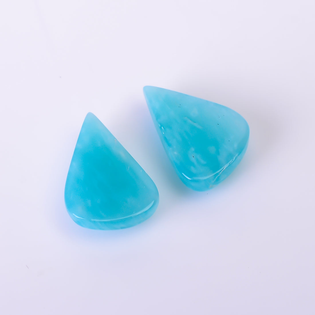 Natural Amazonite Fancy Shape Faceted Loose Gemstone Pair For Making Earrings 11.5 Ct. 16X11X5 mm Y-10407