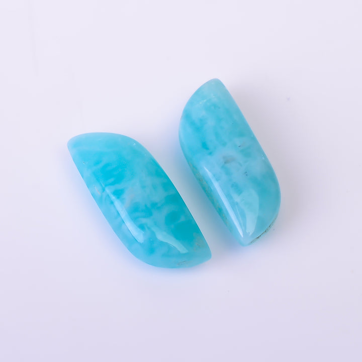 Natural Amazonite Fancy Shape Faceted Loose Gemstone Pair For Making Earrings 8 Ct. 17X6X5 mm Y-10408