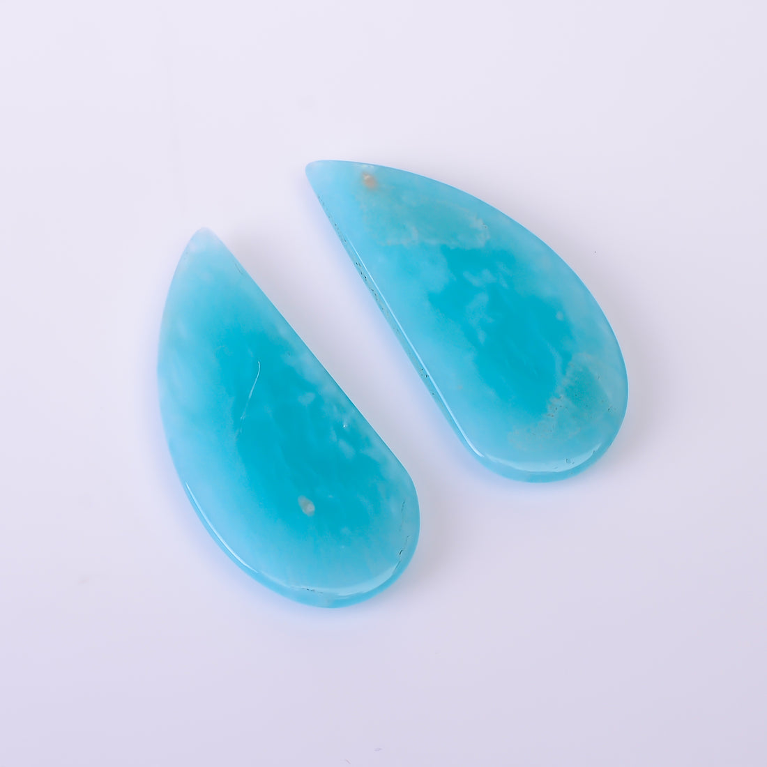 Natural Amazonite Fancy Shape Faceted Loose Gemstone Pair For Making Earrings 24 Ct. 32X15X3 mm Y-10409