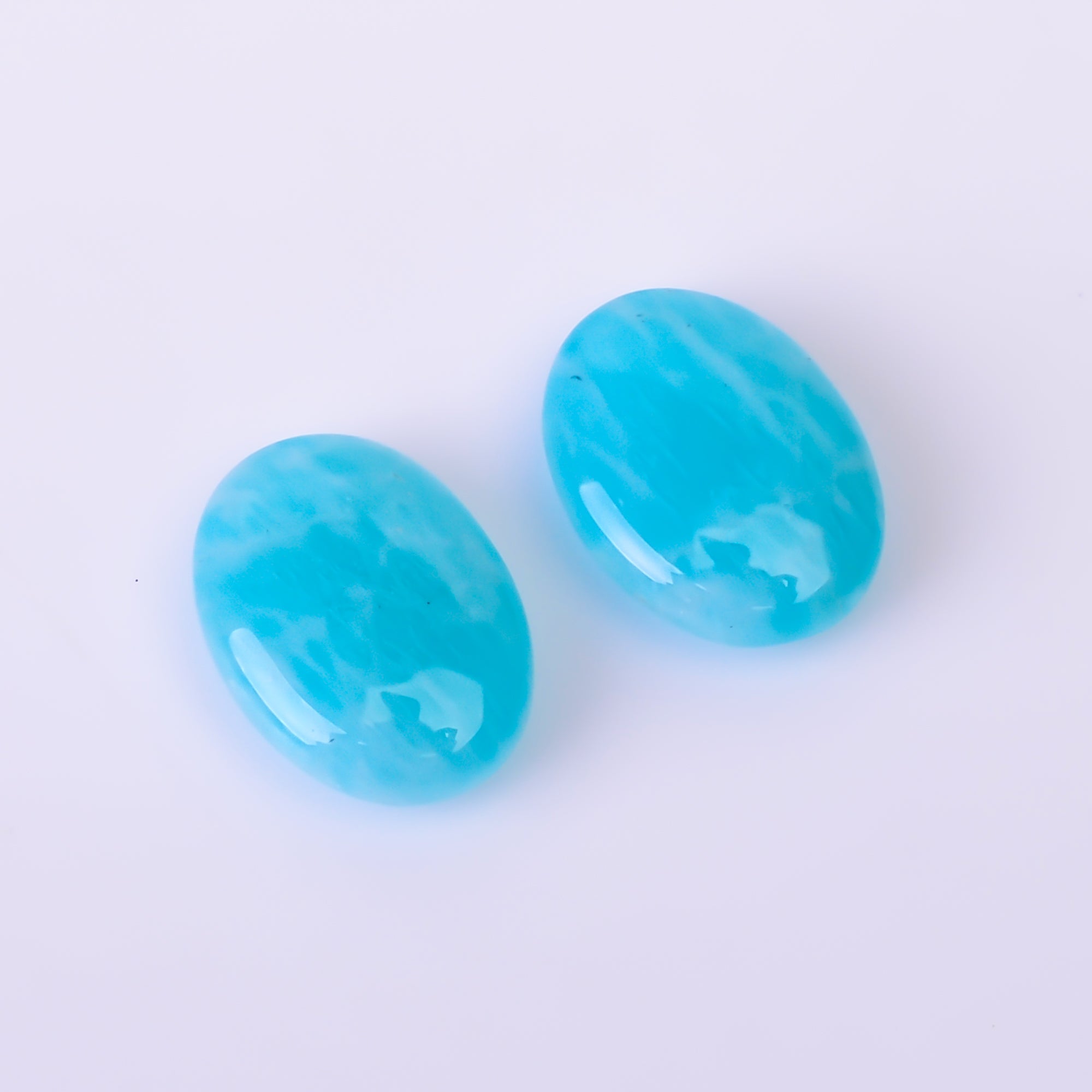 Natural Amazonite Oval Shape Faceted Loose Gemstone Pair For Making Earrings 4 Ct. 10X7X3 mm Y-10410