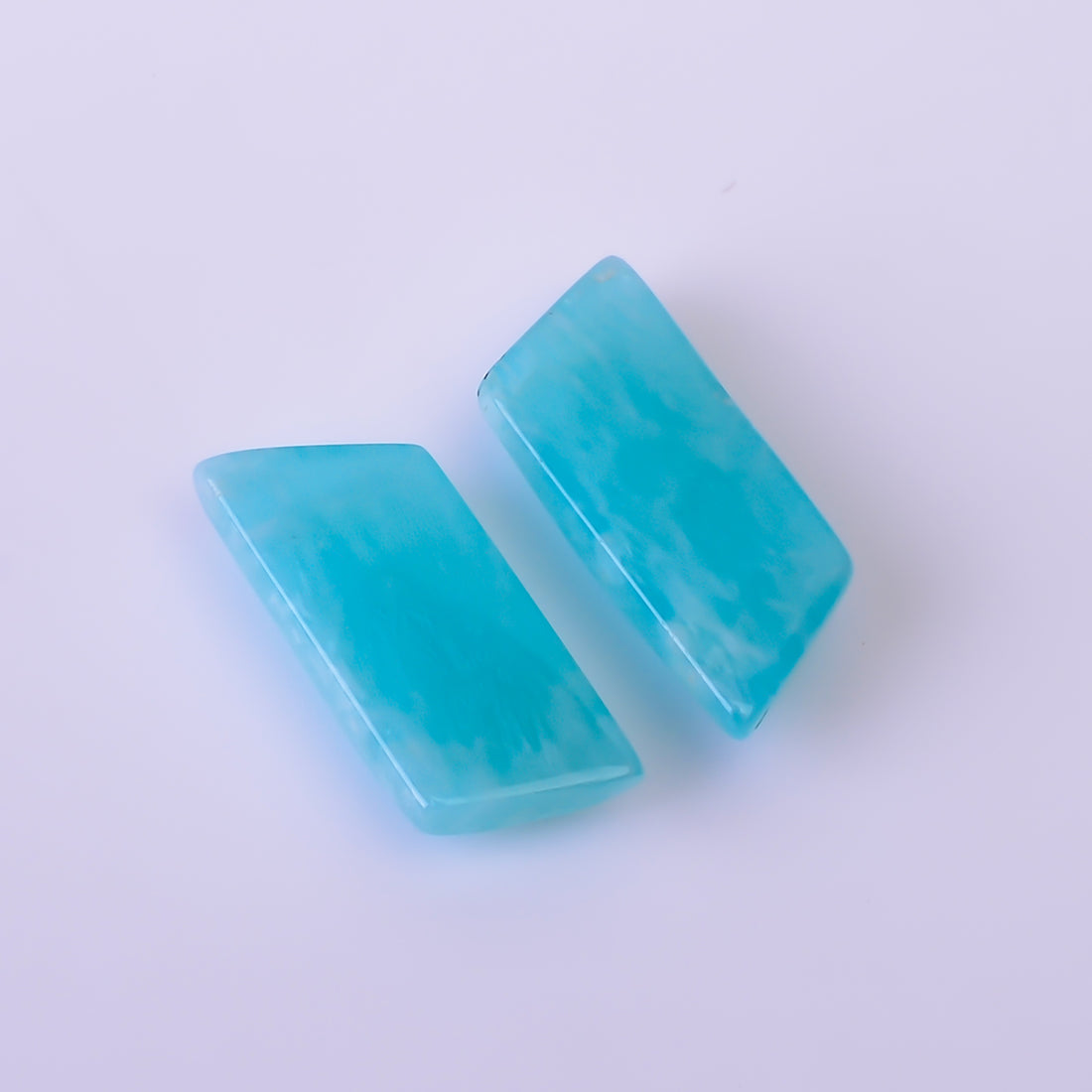 Natural Amazonite Fancy Shape Faceted Loose Gemstone Pair For Making Earrings 4 Ct. 11X6X3 mm Y-10411