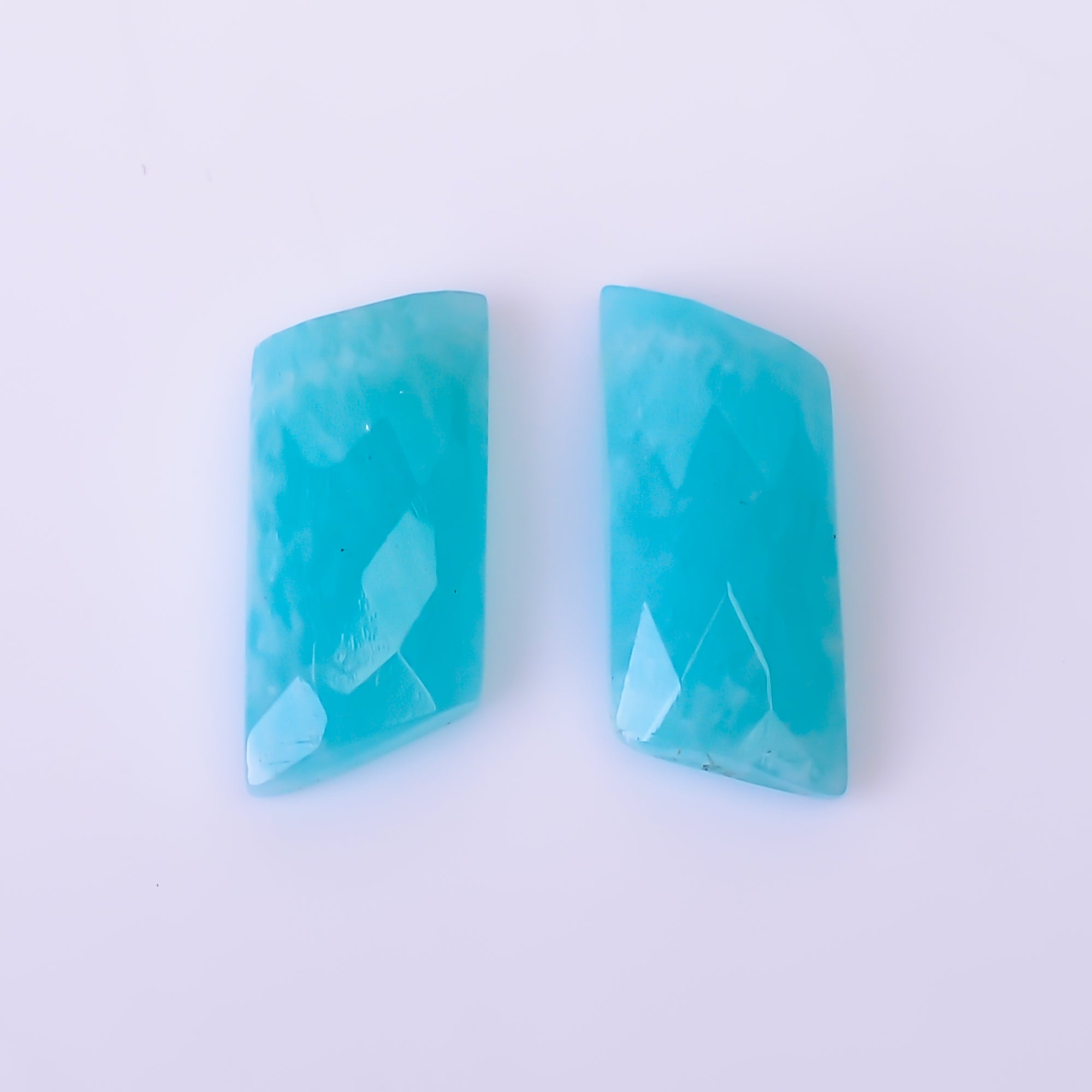 Natural Amazonite Fancy Shape Faceted Loose Gemstone Pair For Making Earrings 4 Ct. 11X6X3 mm Y-10411