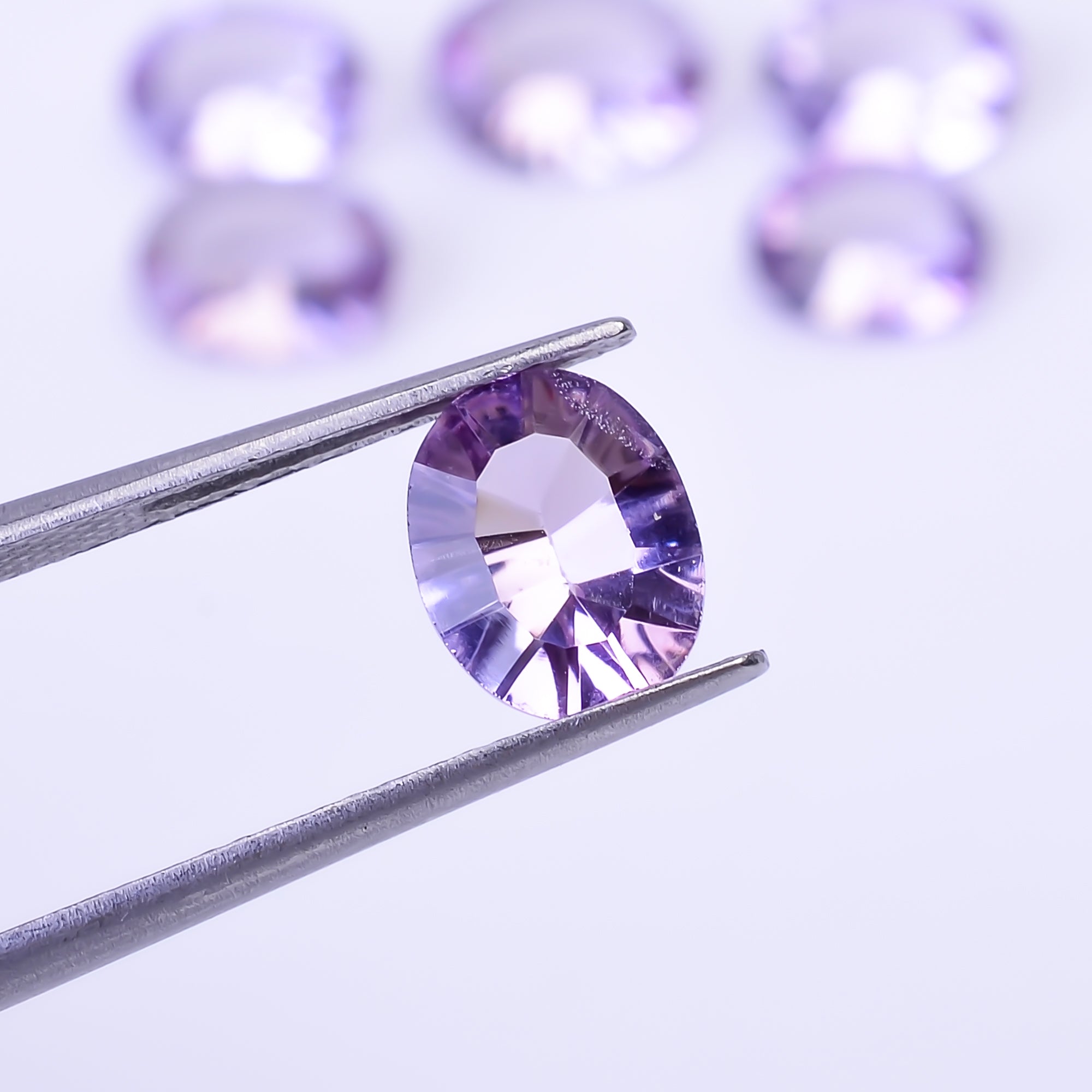 Natural Amethyst Oval Shape Cut Stone Loose Gemstone 6 Pcs Lot For Making Jewelry 10 Ct. 9X7 10X8 mm Y-10417
