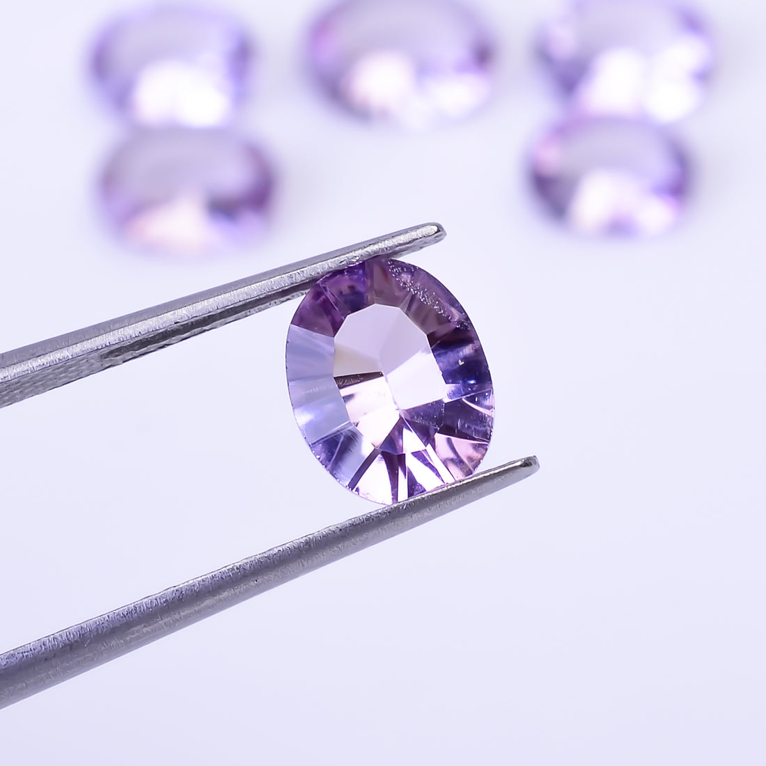 Natural Amethyst Oval Shape Cut Stone Loose Gemstone 6 Pcs Lot For Making Jewelry 10 Ct. 9X7 10X8 mm Y-10417
