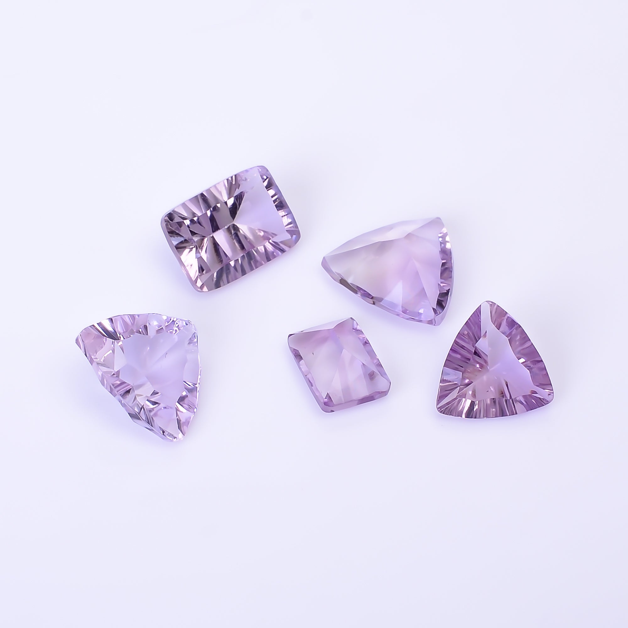 Natural Amethyst Mix Shape Cut Stone Loose Gemstone 5 Pcs Lot For Making Jewelry 15 Ct. 9X6 12X12 mm Y-10421