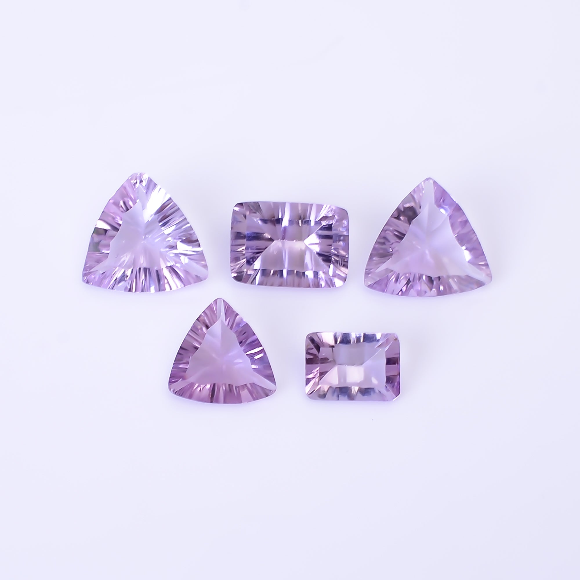 Natural Amethyst Mix Shape Cut Stone Loose Gemstone 5 Pcs Lot For Making Jewelry 15 Ct. 9X6 12X12 mm Y-10421