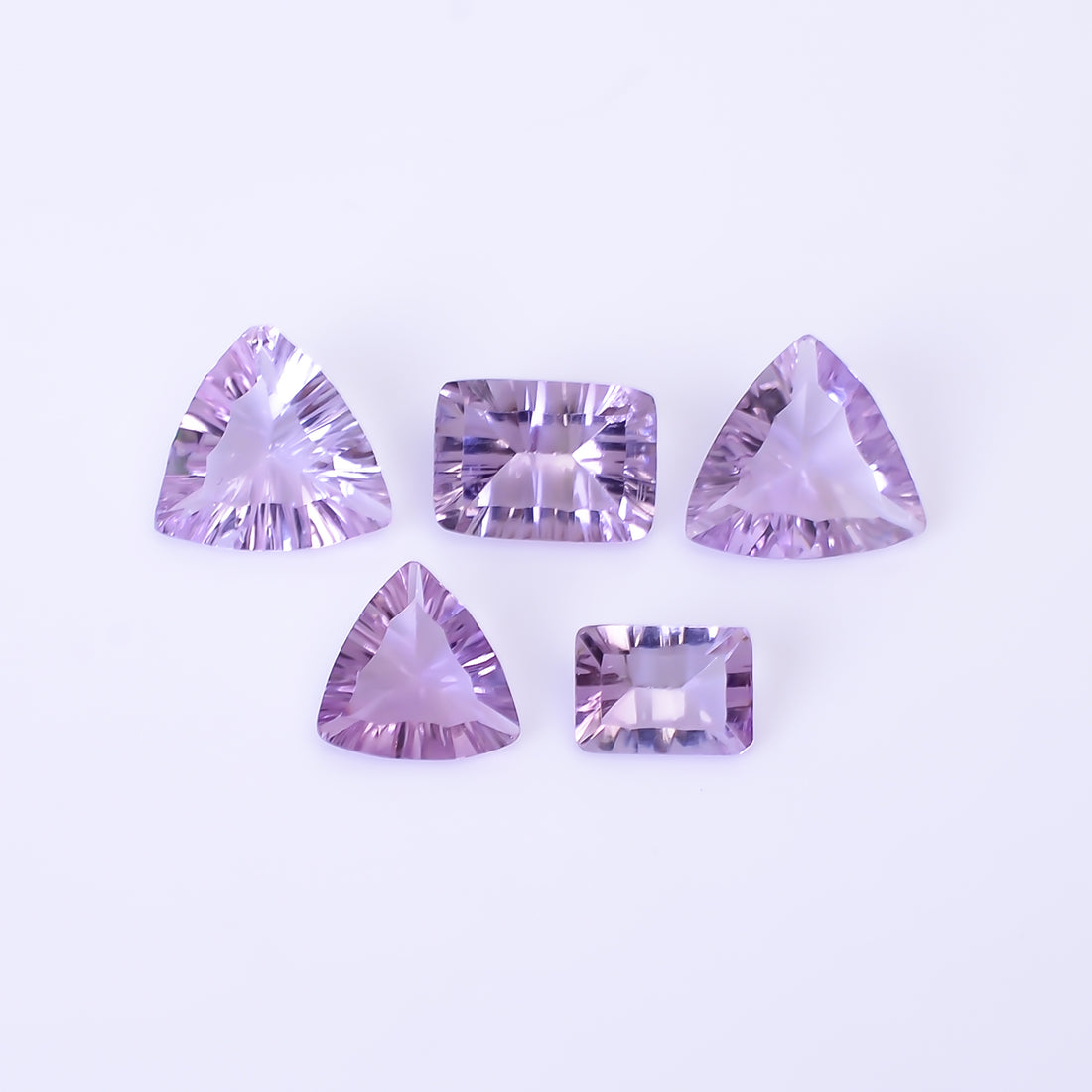 Natural Amethyst Mix Shape Cut Stone Loose Gemstone 5 Pcs Lot For Making Jewelry 15 Ct. 9X6 12X12 mm Y-10421