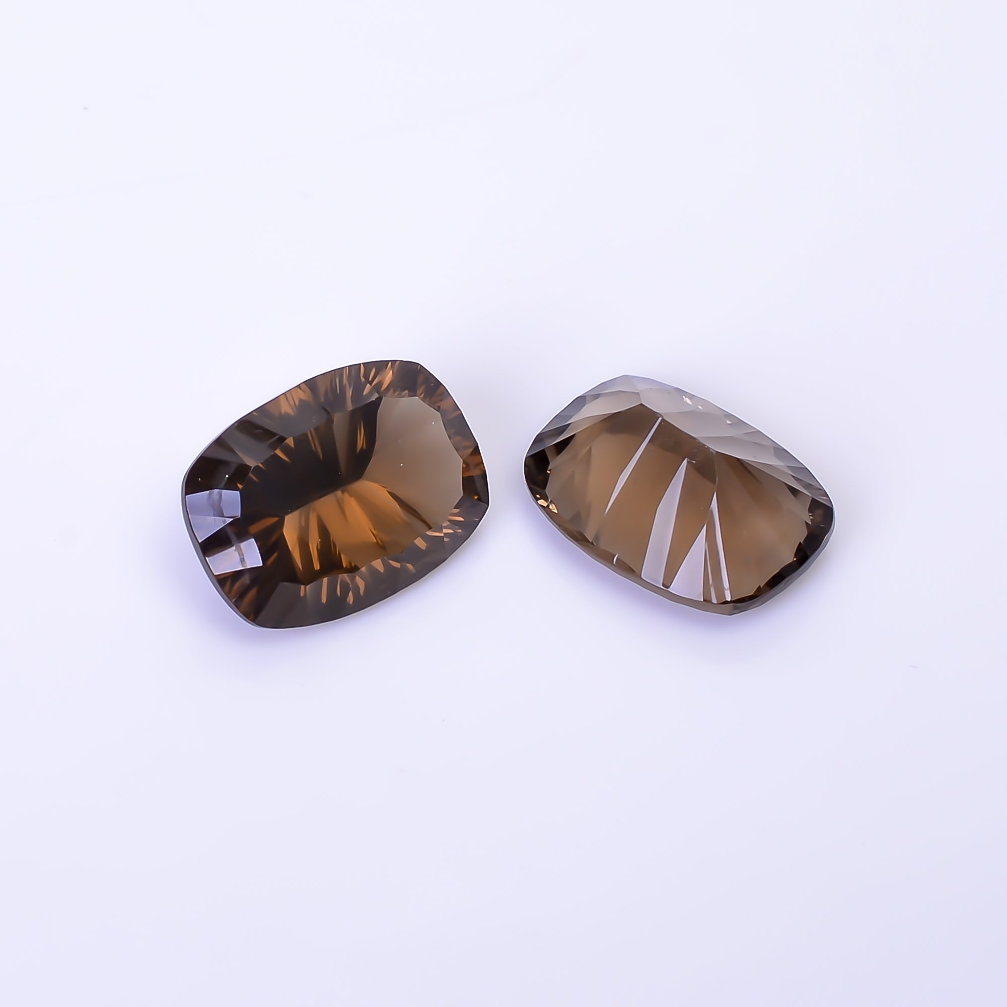 Natural Smoky Quartz Radiant Shape Cut Stone Loose Gemstone Pair For Making Earrings 17 Ct. 15X11X7 mm Y-10425