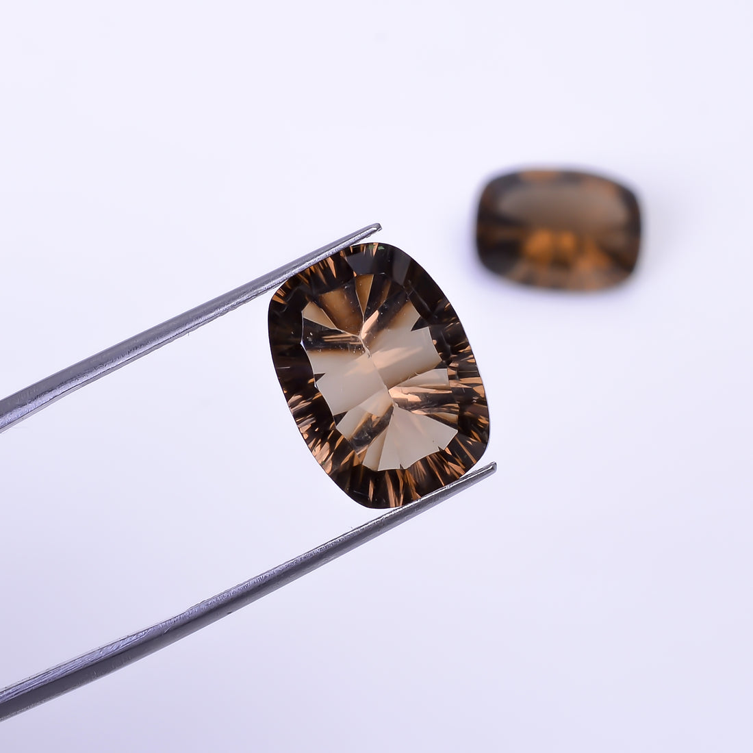 Natural Smoky Quartz Radiant Shape Cut Stone Loose Gemstone Pair For Making Earrings 17 Ct. 15X11X7 mm Y-10425