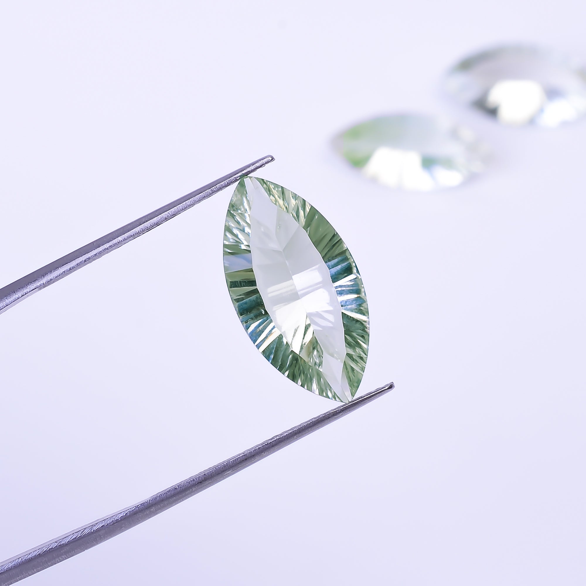 Natural Green Amethyst Marquise Shape Cut Stone Loose Gemstone 3 Pcs Lot For Making Jewelry 16 Ct. 19X10X5 mm Y-10434
