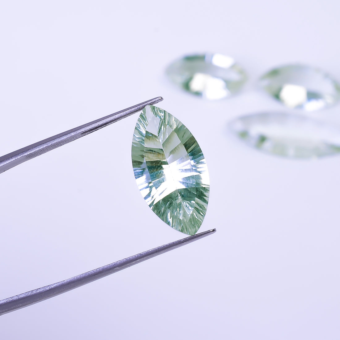 Natural Green Amethyst Marquise Shape Cut Stone Loose Gemstone 4 Pcs Lot For Making Jewelry 24.5 Ct. 19X10 27X10 mm Y-10436