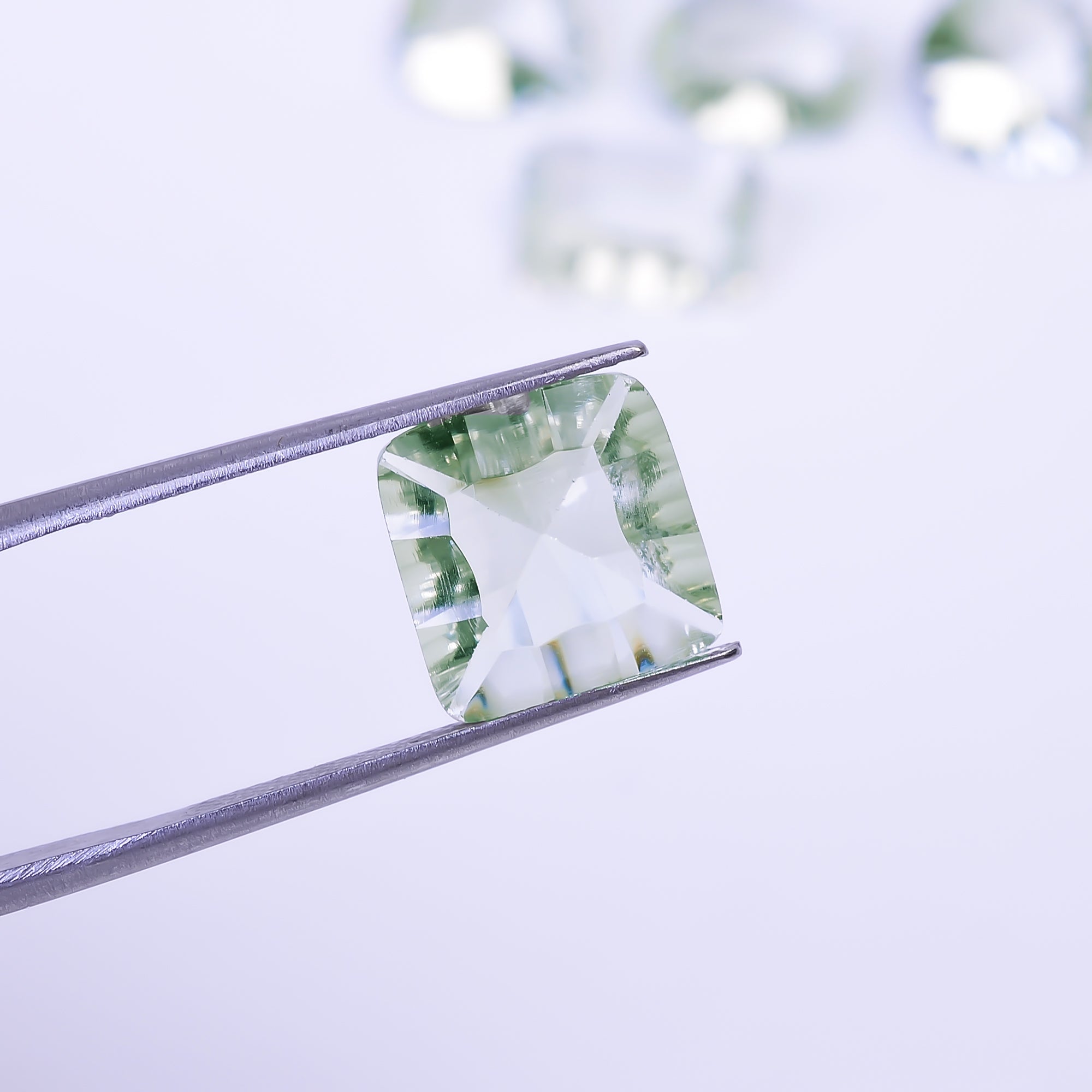 Natural Green Amethyst Mix Shape Cut Stone Loose Gemstone 5 Pcs Lot For Making Jewelry 23 Ct. 11X10 15X9 mm Y-10437