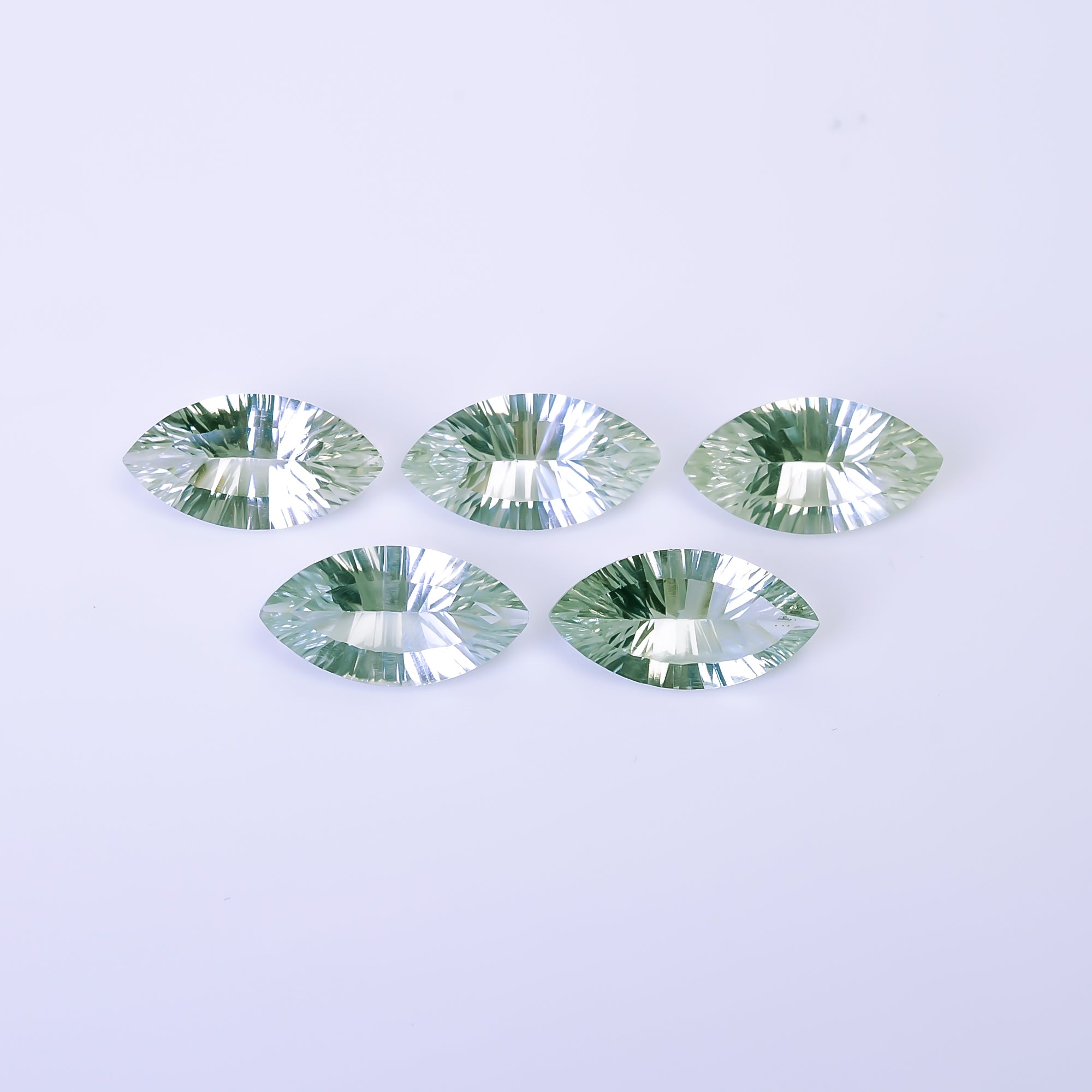 Natural Green Amethyst Marquise Shape Cut Stone Loose Gemstone 5 Pcs Lot For Making Jewelry 32 Ct. 19X9X5 mm Y-10439