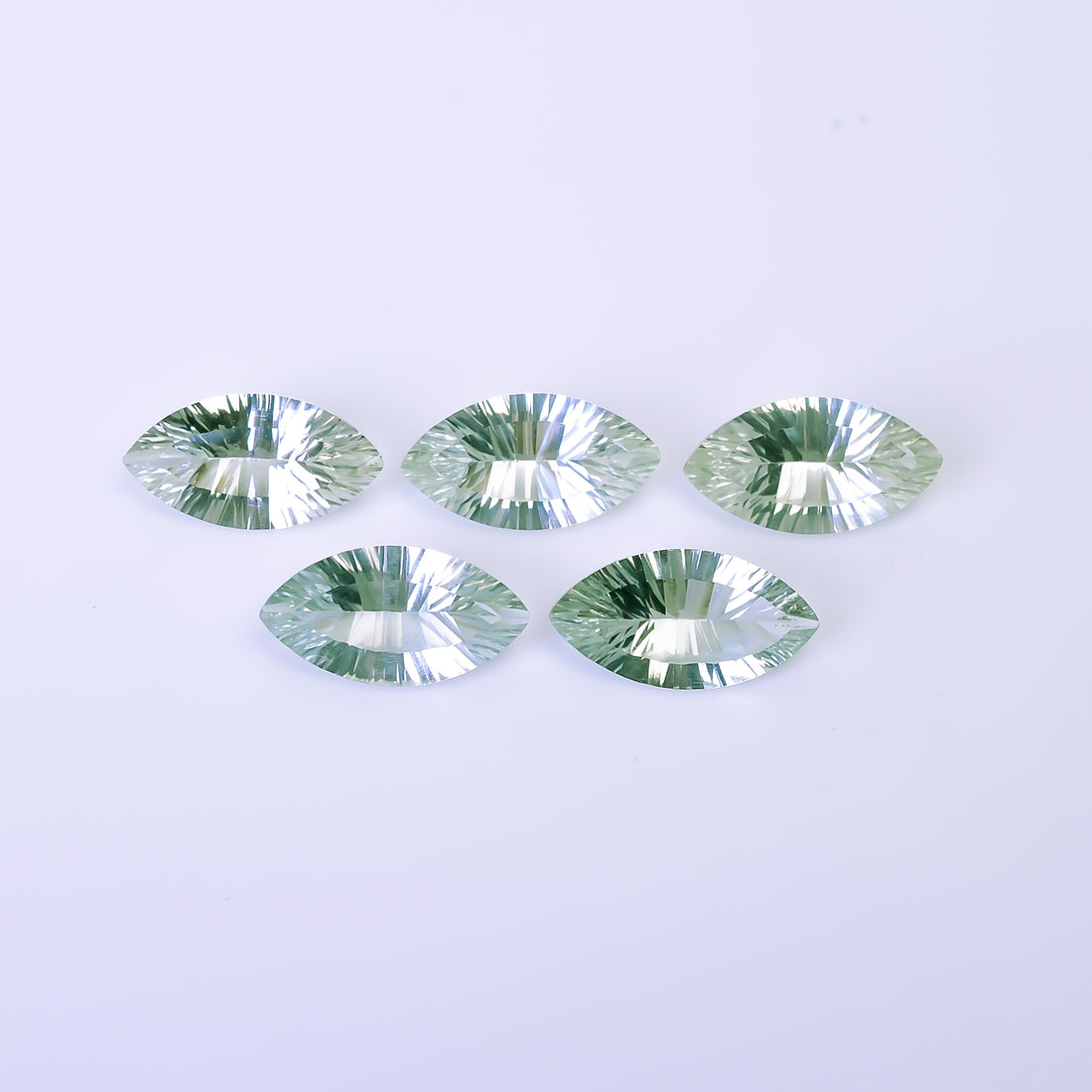 Natural Green Amethyst Marquise Shape Cut Stone Loose Gemstone 5 Pcs Lot For Making Jewelry 32 Ct. 19X9X5 mm Y-10439