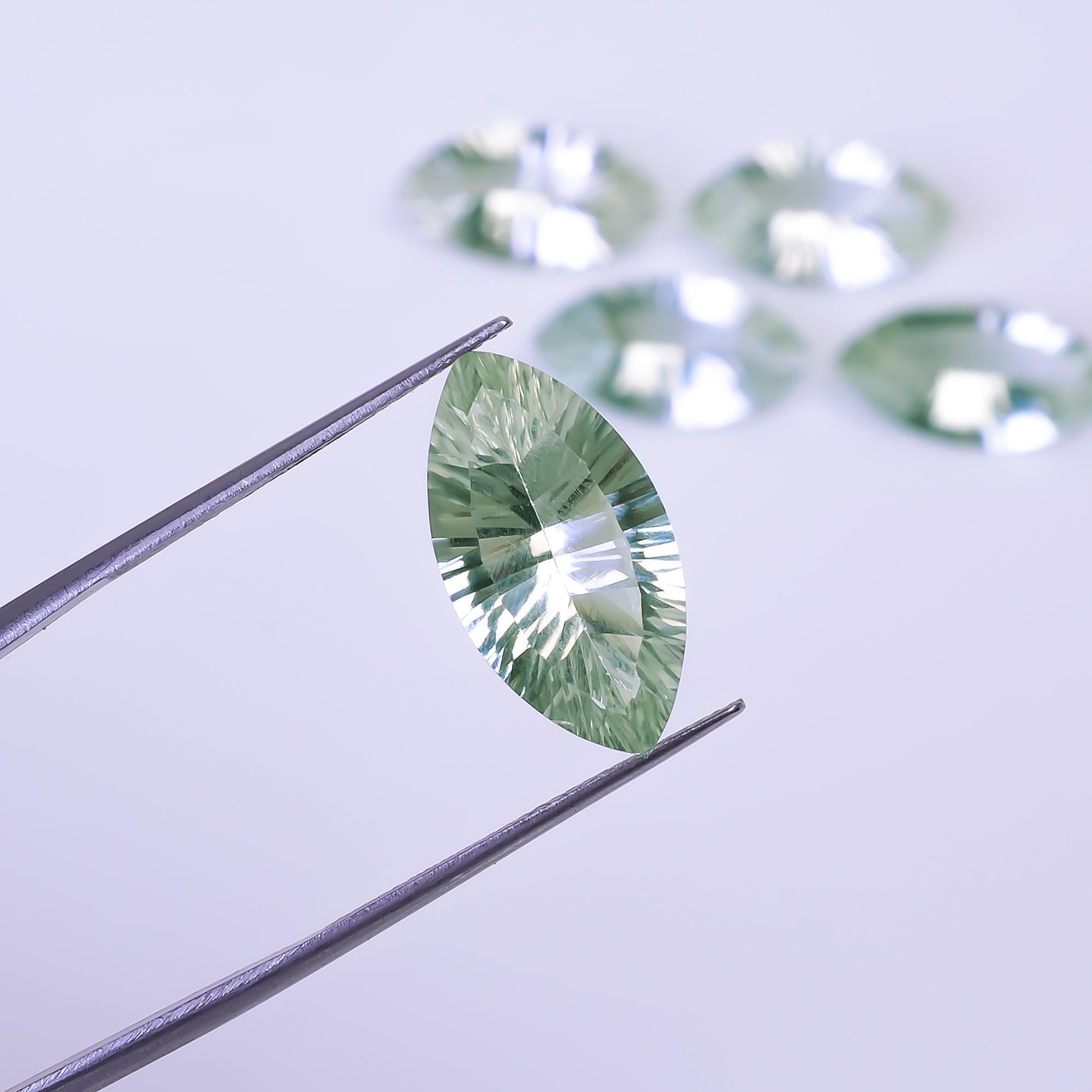Natural Green Amethyst Marquise Shape Cut Stone Loose Gemstone 5 Pcs Lot For Making Jewelry 32 Ct. 19X9X5 mm Y-10439