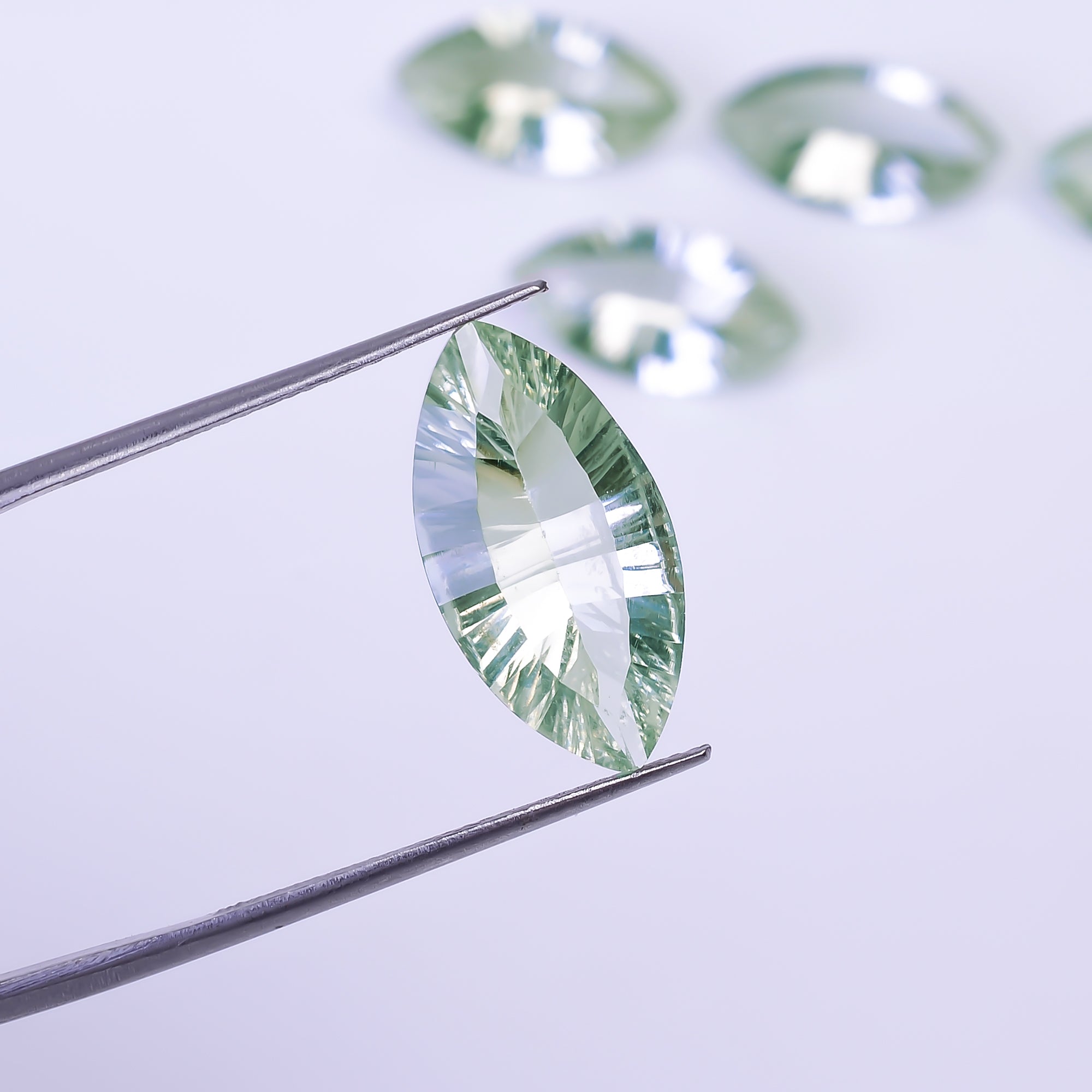 Natural Green Amethyst Marquise Shape Cut Stone Loose Gemstone 5 Pcs Lot For Making Jewelry 30 Ct. 19X10X6 mm Y-10441