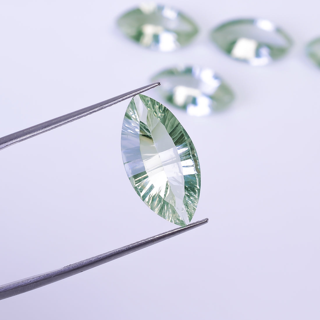 Natural Green Amethyst Marquise Shape Cut Stone Loose Gemstone 5 Pcs Lot For Making Jewelry 30 Ct. 19X10X6 mm Y-10441