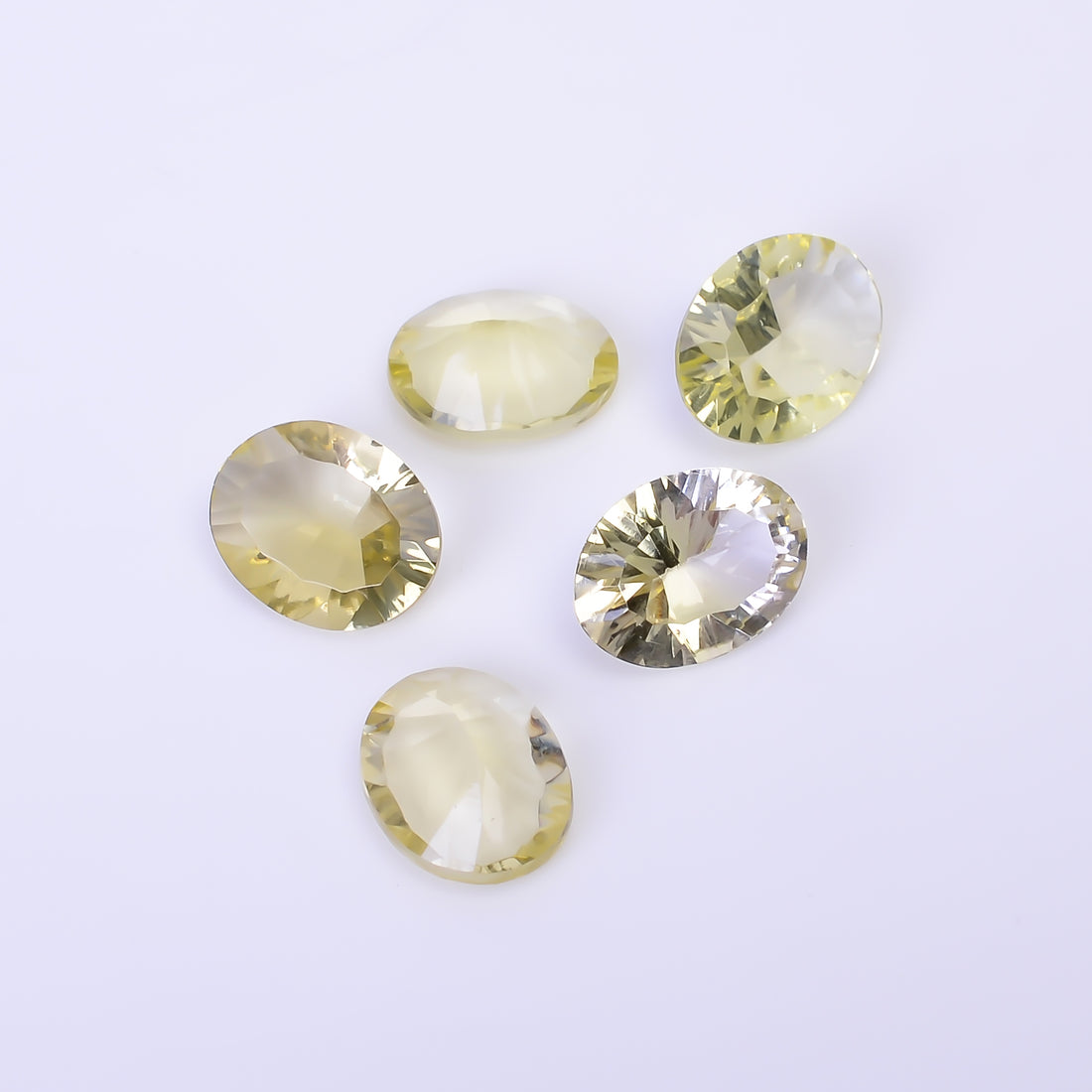 Natural Lemon Quartz Oval Shape Cut Stone Loose Gemstone 5 Pcs Lot For Making Jewelry 14 Ct. 11X9 12X9 mm Y-10447