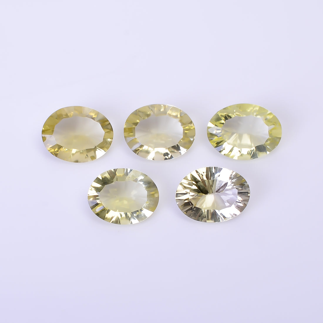 Natural Lemon Quartz Oval Shape Cut Stone Loose Gemstone 5 Pcs Lot For Making Jewelry 14 Ct. 11X9 12X9 mm Y-10447