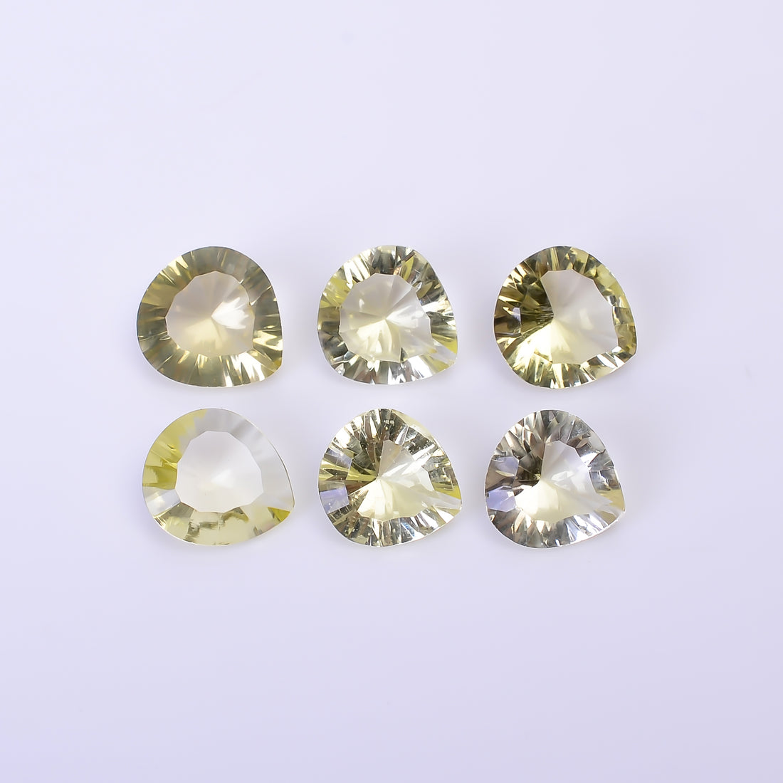 Natural Lemon Quartz Heart Shape Cut Stone Loose Gemstone 6 Pcs Lot For Making Jewelry 16 Ct. 9X9 10X10 mm Y-10450