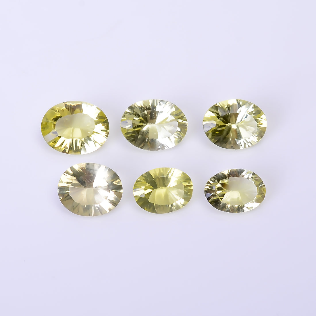 Natural Lemon Quartz Oval Shape Cut Stone Loose Gemstone 6 Pcs Lot For Making Jewelry 12 Ct. 8X6 10X8 mm Y-10456