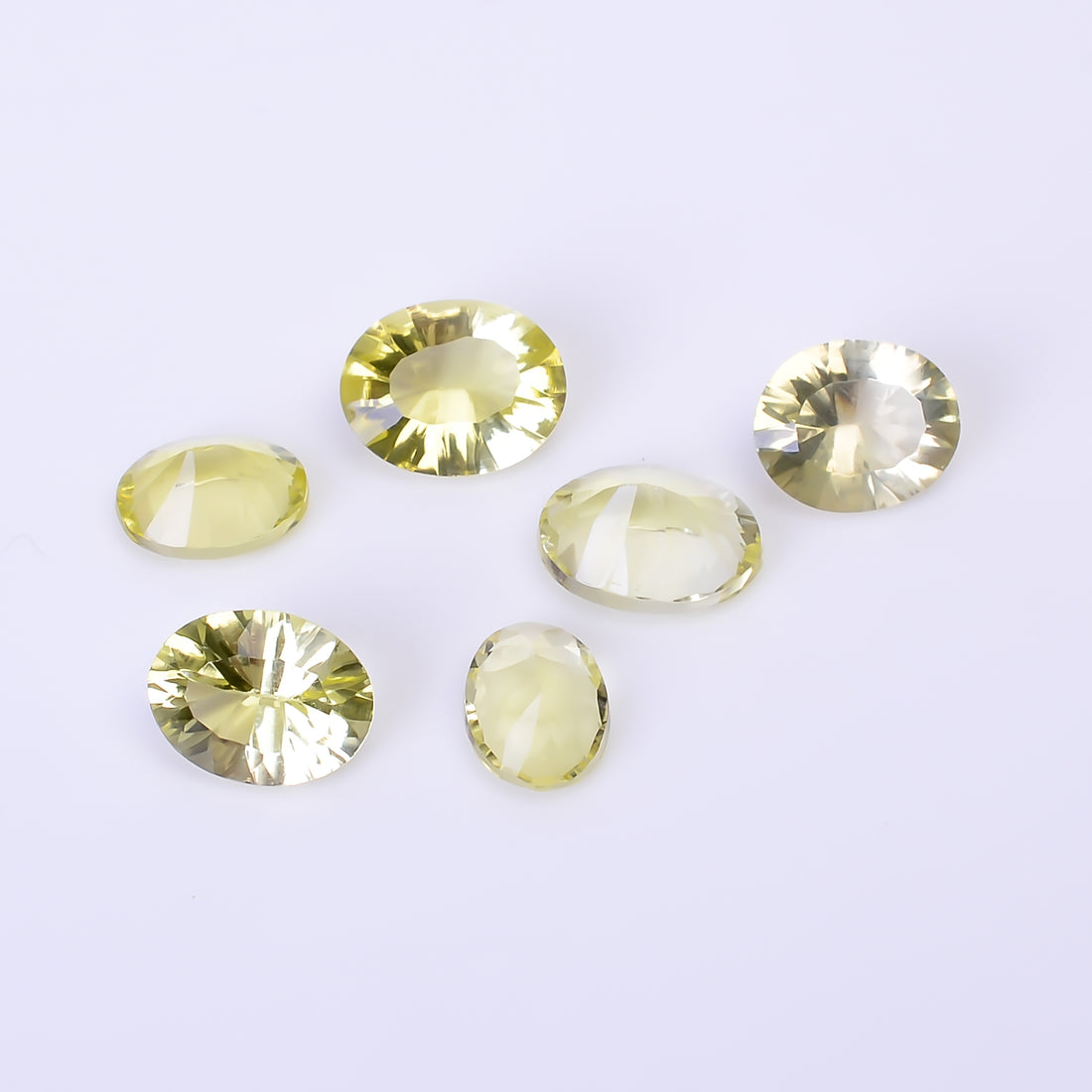 Natural Lemon Quartz Oval Shape Cut Stone Loose Gemstone 6 Pcs Lot For Making Jewelry 12 Ct. 8X6 10X8 mm Y-10456