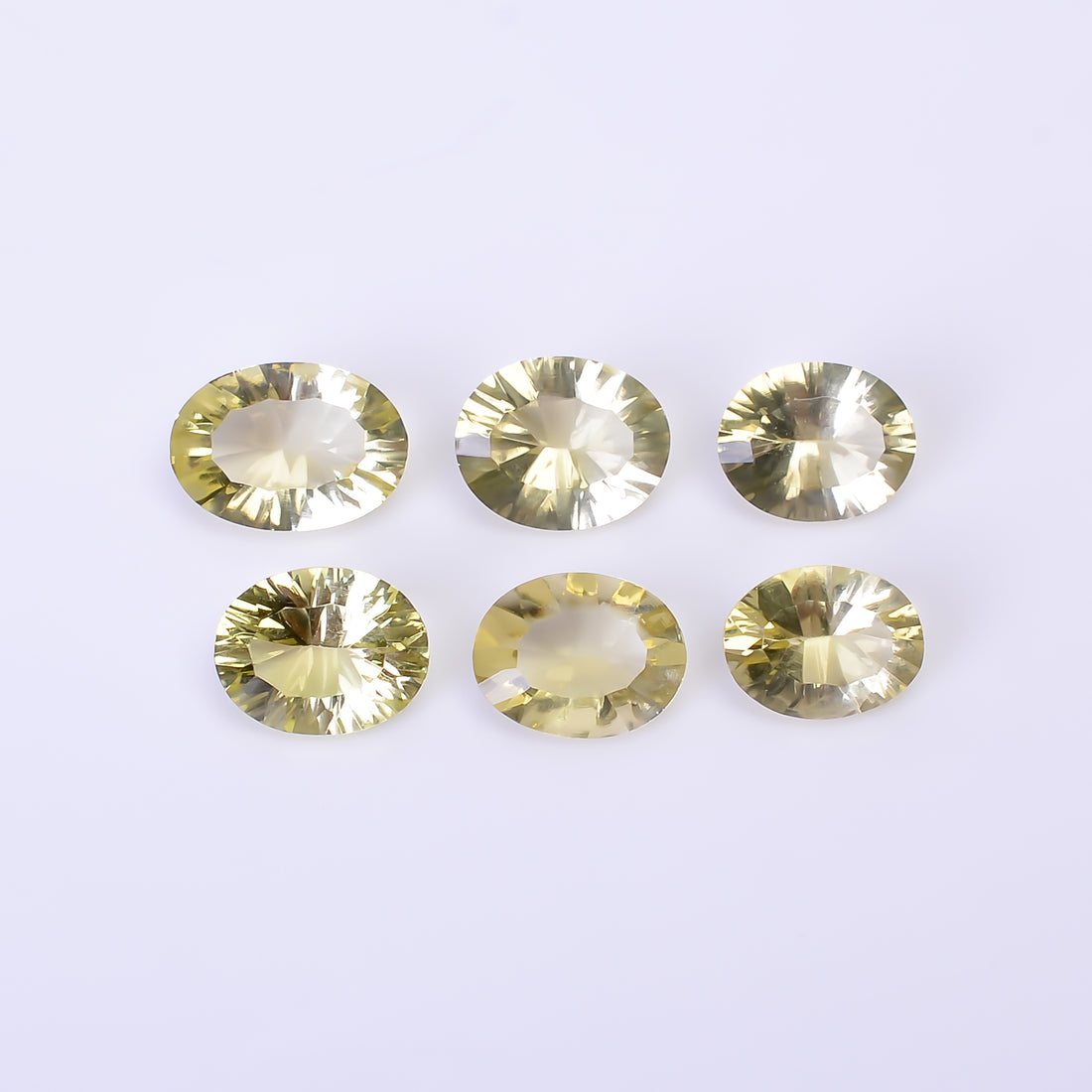 Natural Lemon Quartz Oval Shape Cut Stone Loose Gemstone 6 Pcs Lot For Making Jewelry 16 Ct. 9X7 12X8 mm Y-10457