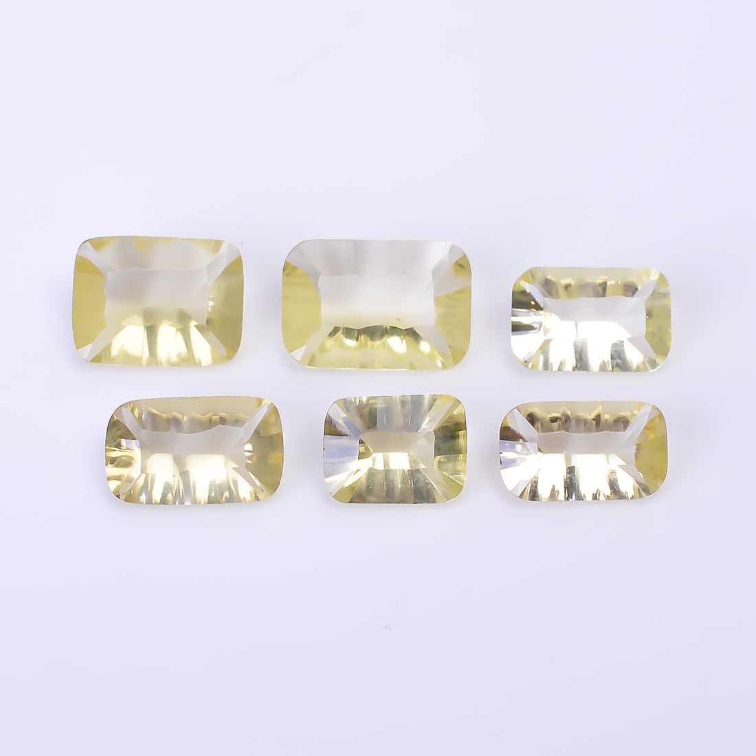 Natural Lemon Quartz Radiant Shape Cut Stone Loose Gemstone 6 Pcs Lot For Making Jewelry 15 Ct. 9X6 12X9 mm Y-10458