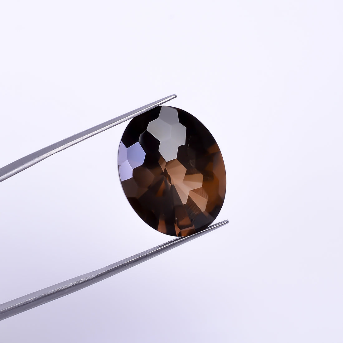 Natural Smoky Quartz Oval Shape Faceted Loose Gemstone For Making Jewelry 19 Ct. 21X16X11 mm Y-10460
