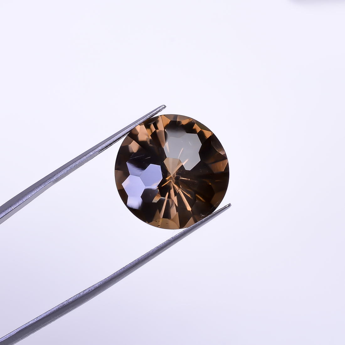 Natural Smoky Quartz Round Shape Faceted Loose Gemstone For Making Jewelry 16 Ct. 17X17X11 mm Y-10462